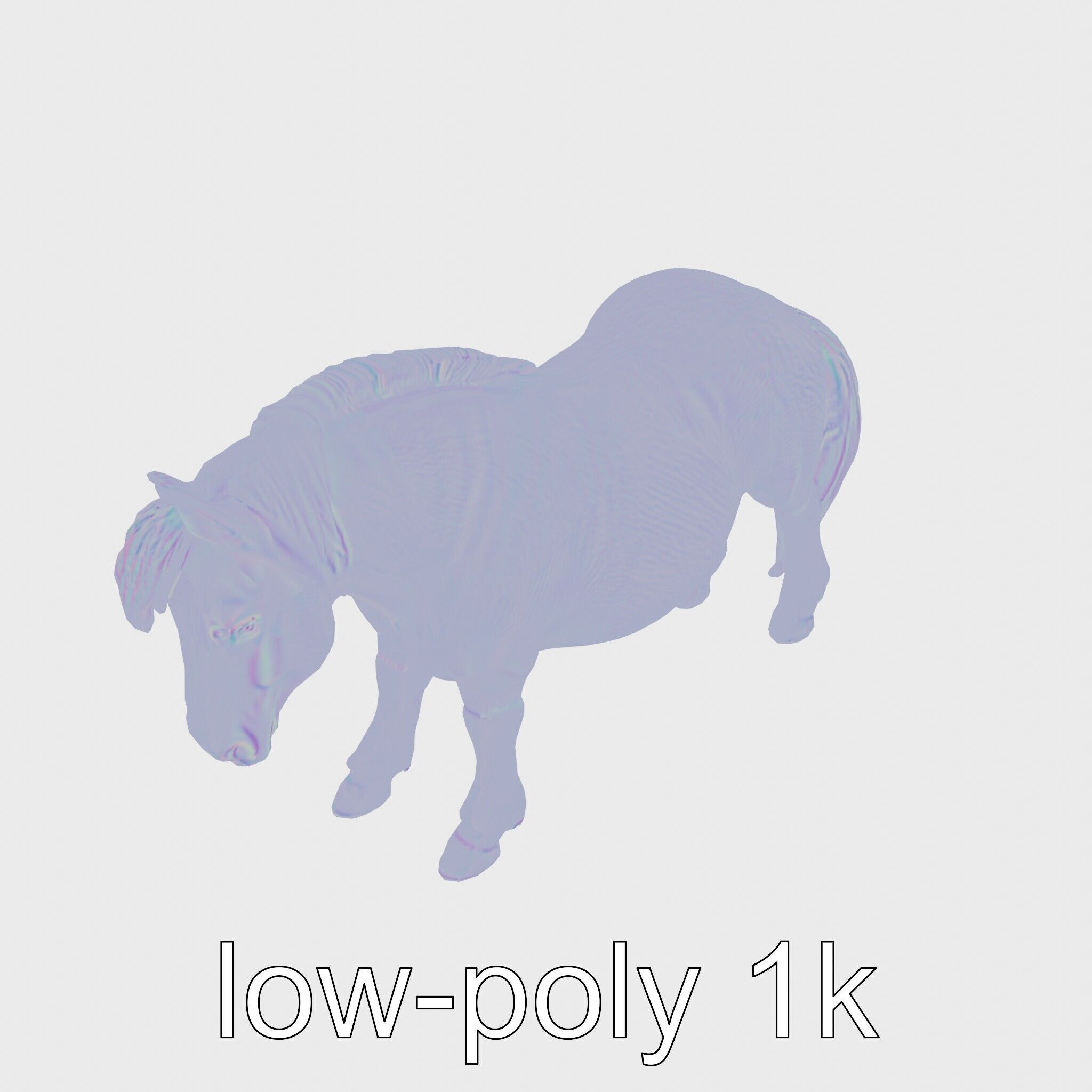 Buckskin Morgan Horse with Tan Coat and Black Points Low-poly 3D model_14