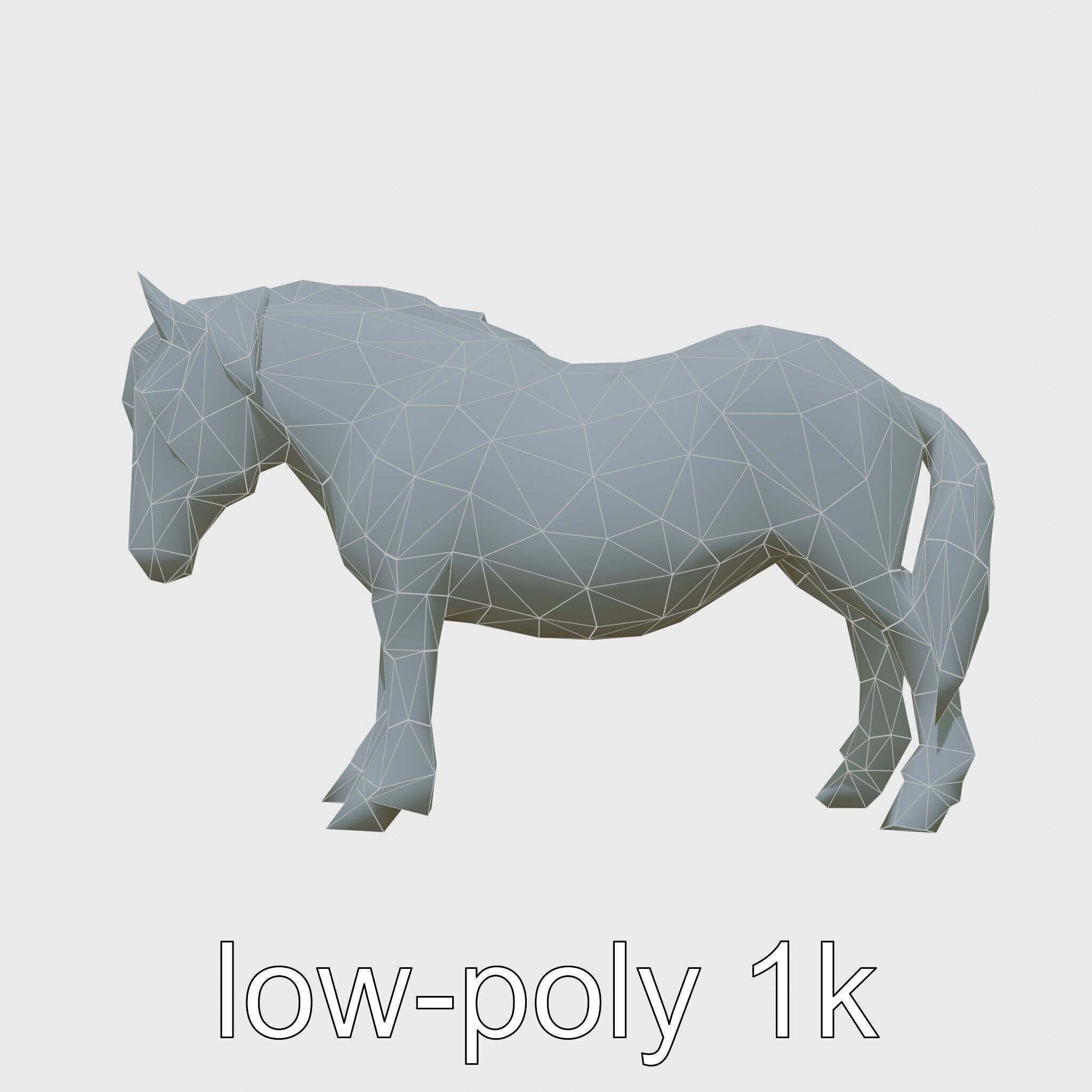 Buckskin Morgan Horse with Tan Coat and Black Points Low-poly 3D model_7