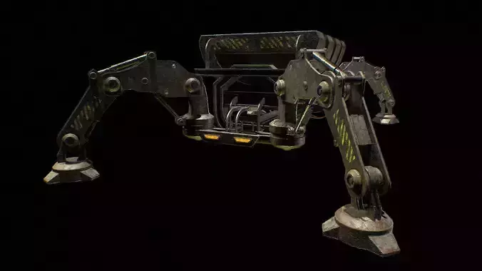 Next generation cargo robots Low-poly 3D model