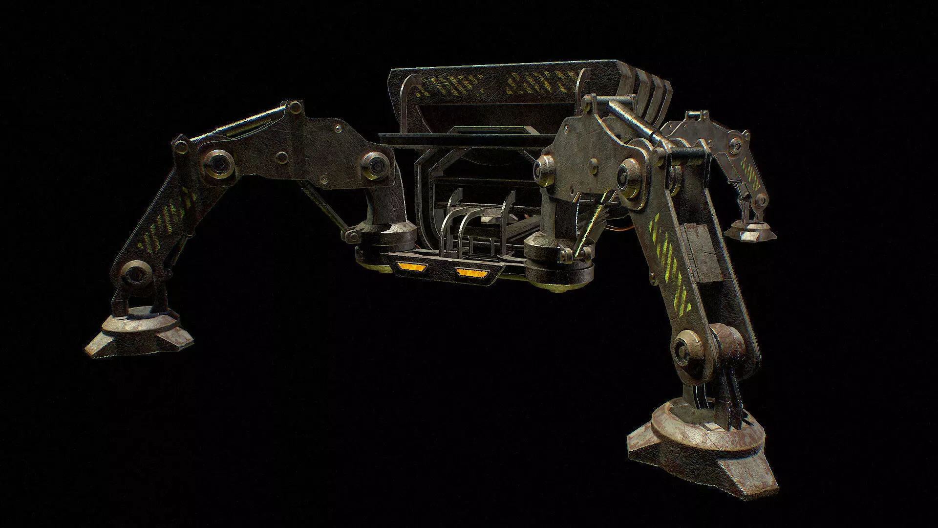 Next generation cargo robots Low-poly 3D model_0