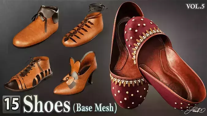 15 Shoes - Base Mesh