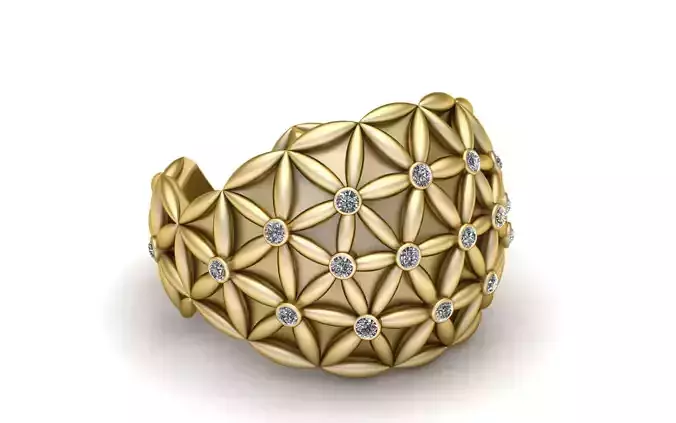 UNIQUE WOMEN DIAMOND RING 3D PRINTABLE MODEL 