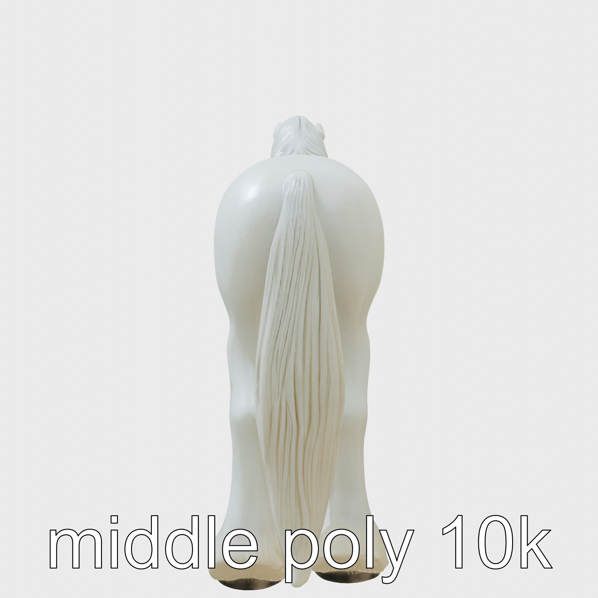 Clydesdale Horse with Feathered Fetlocks 3D Model Low-poly 3D model_22