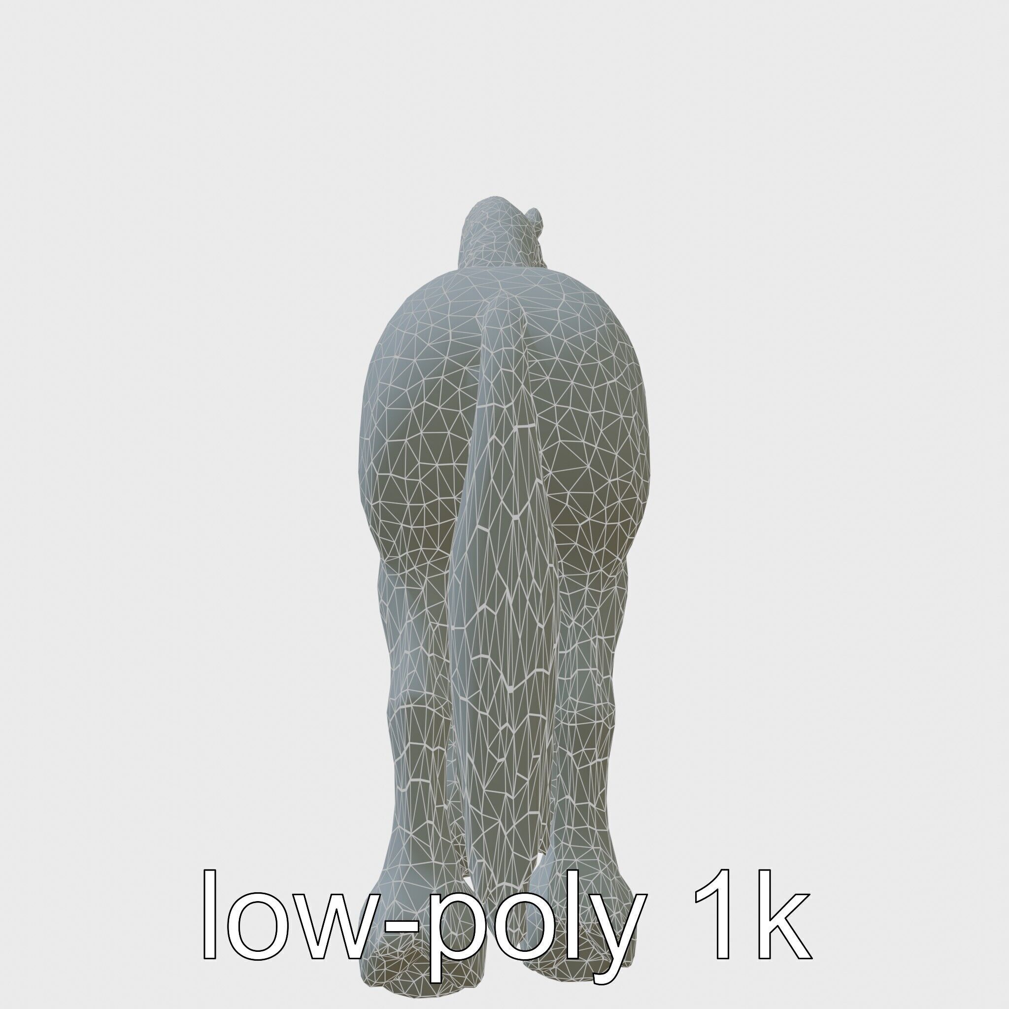 Clydesdale Horse with Feathered Fetlocks 3D Model Low-poly 3D model_6