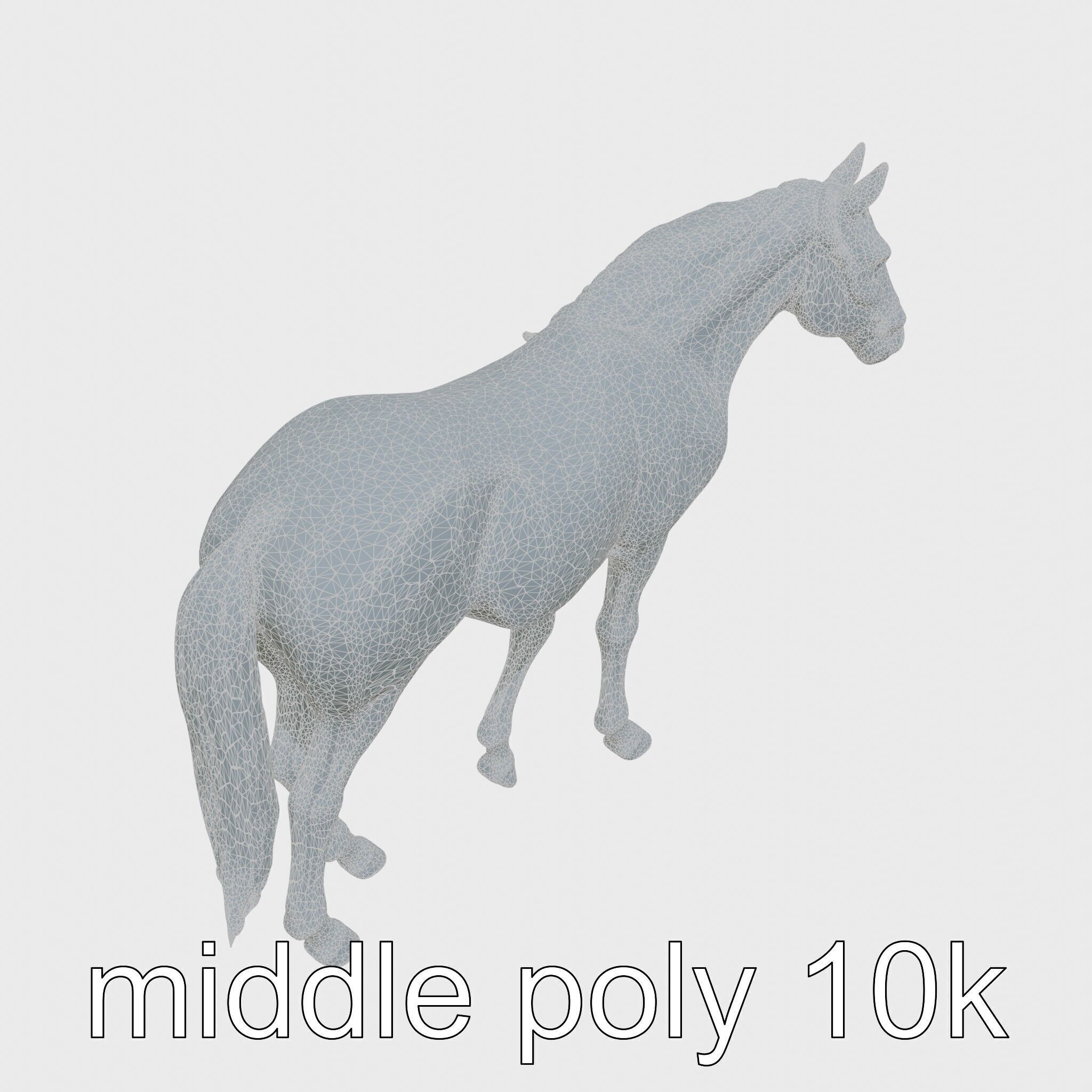 Bay Quarter Horse 3D Model with Earthy Tones Low-poly 3D model_28