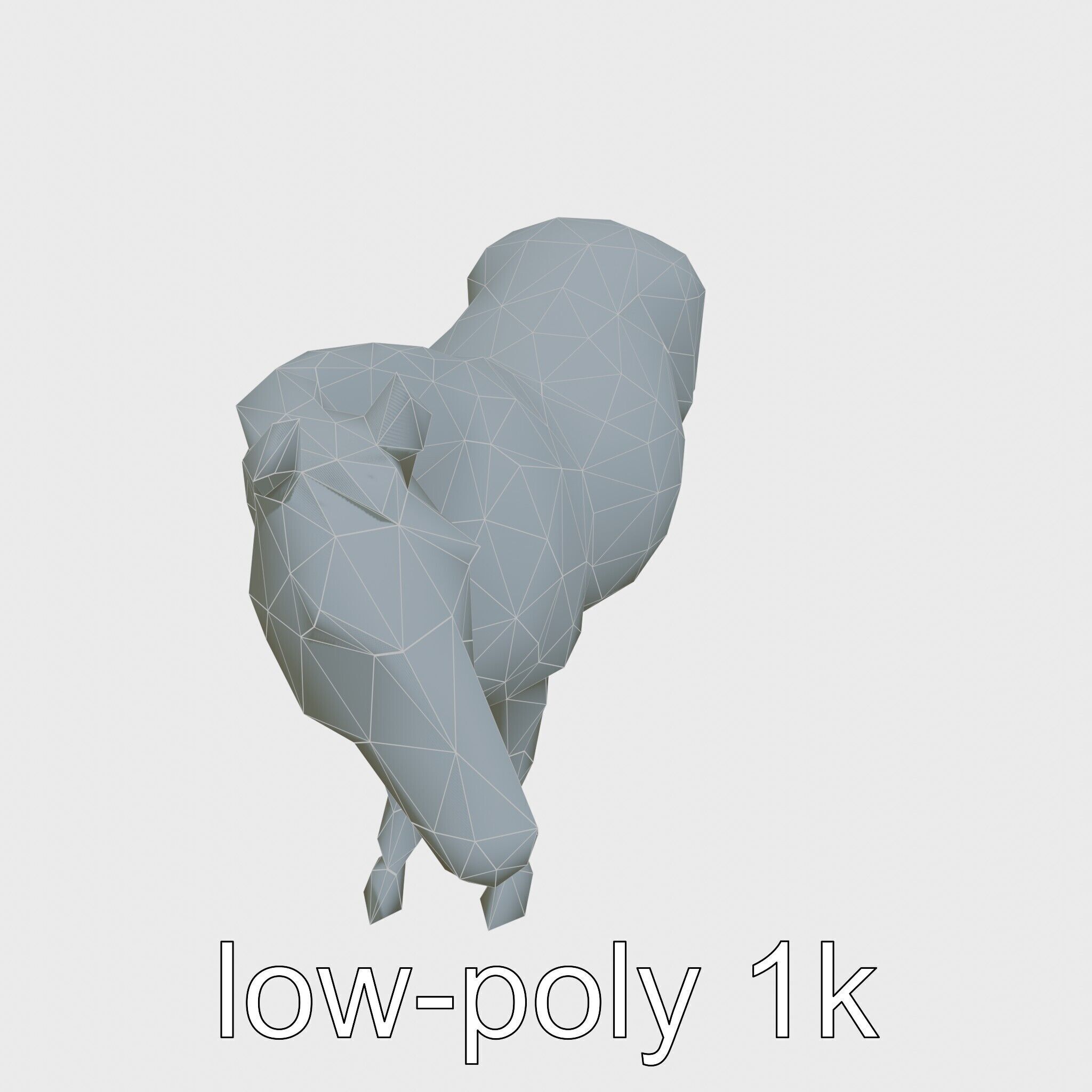 Bay Warmblood Horse Model with White Markings Low-poly 3D model_23