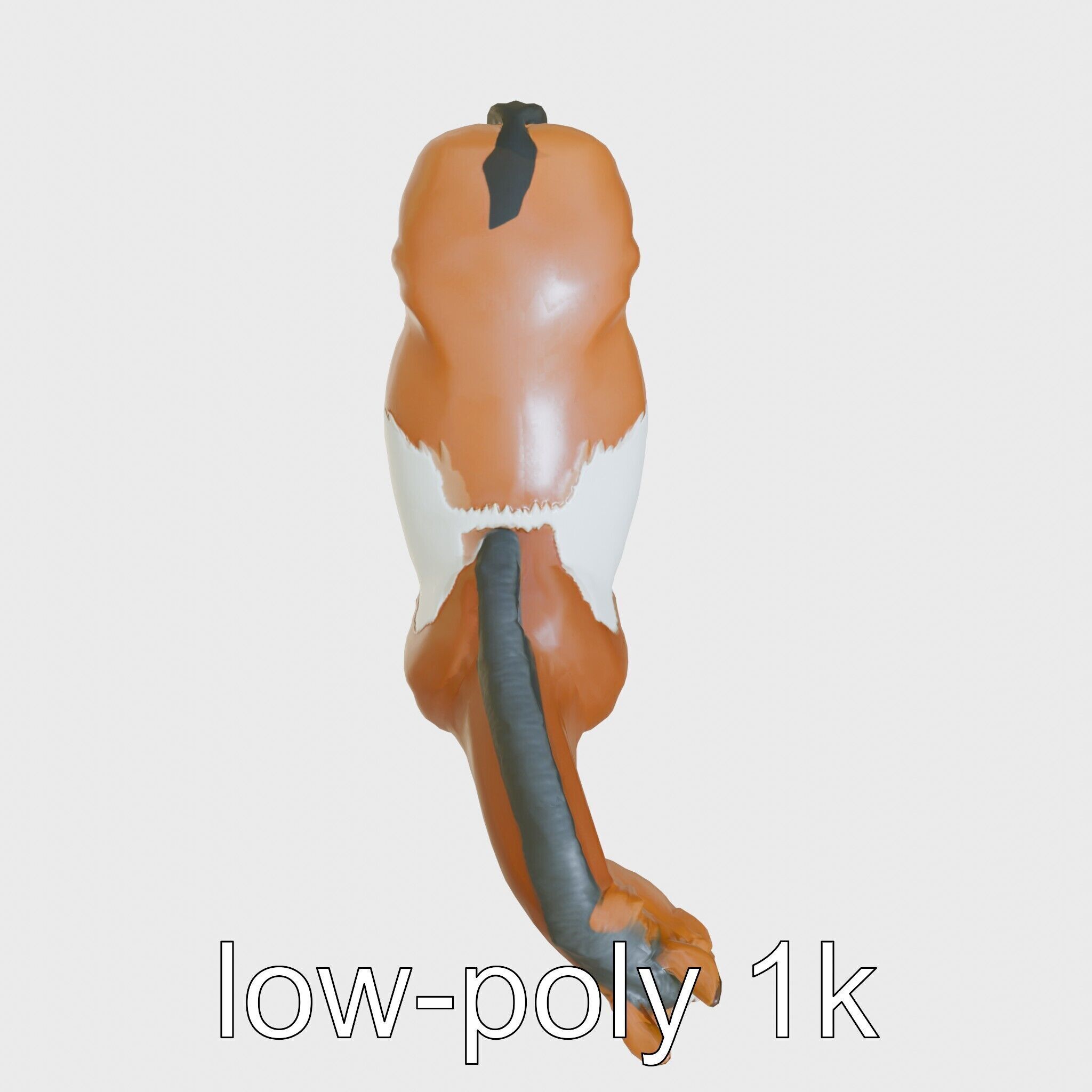 Bay Warmblood Horse Model with White Markings Low-poly 3D model_24