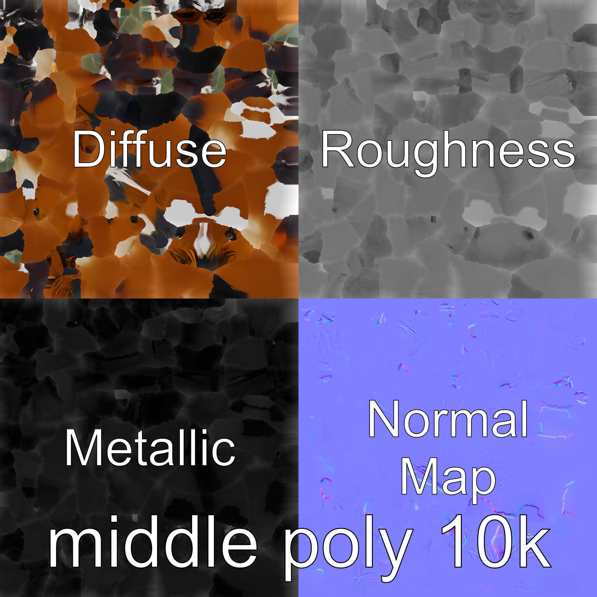 Bay Warmblood Horse Model with White Markings Low-poly 3D model_28