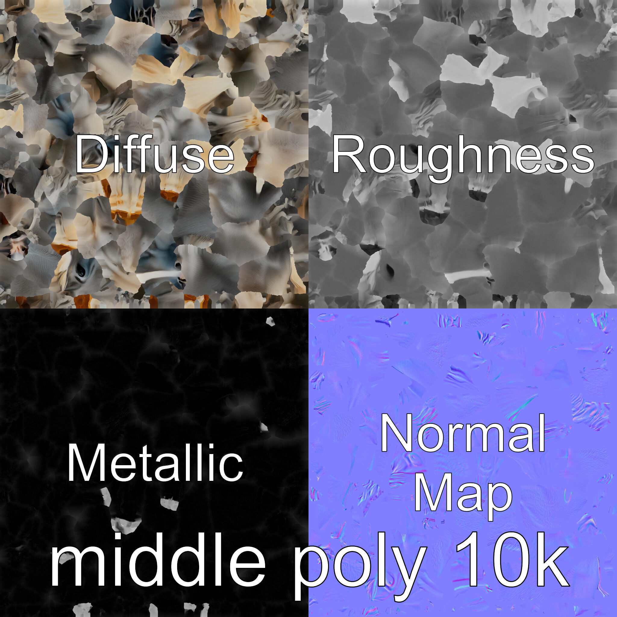 Gray Warmblood Horse with White Transition Low-poly 3D model_29