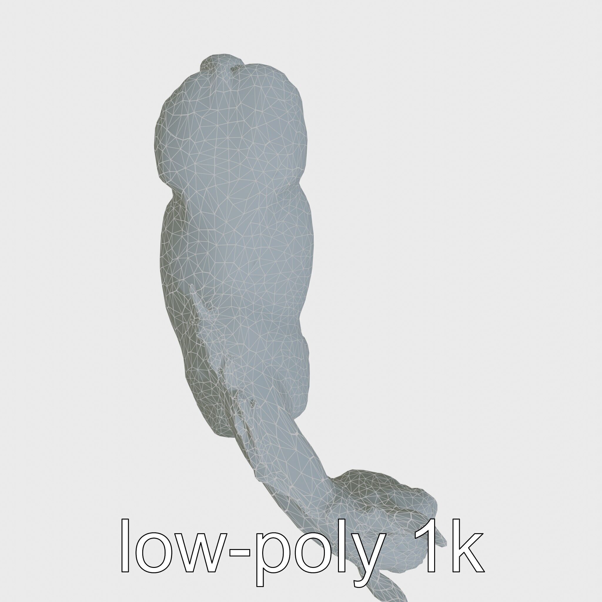 Gray Warmblood Horse with White Transition Low-poly 3D model_17