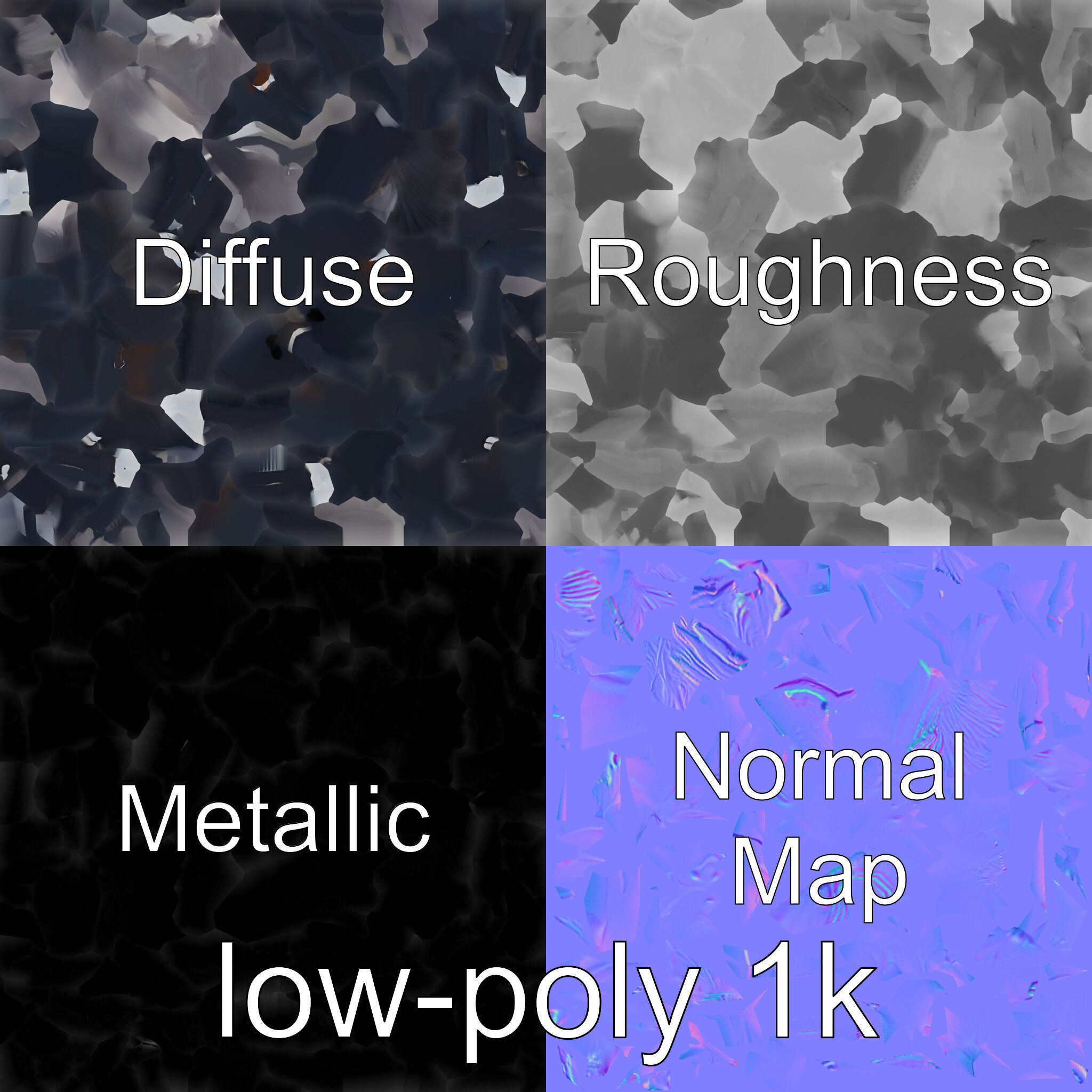 Majestic Black Friesian Horse in Motion Low-poly 3D model_1