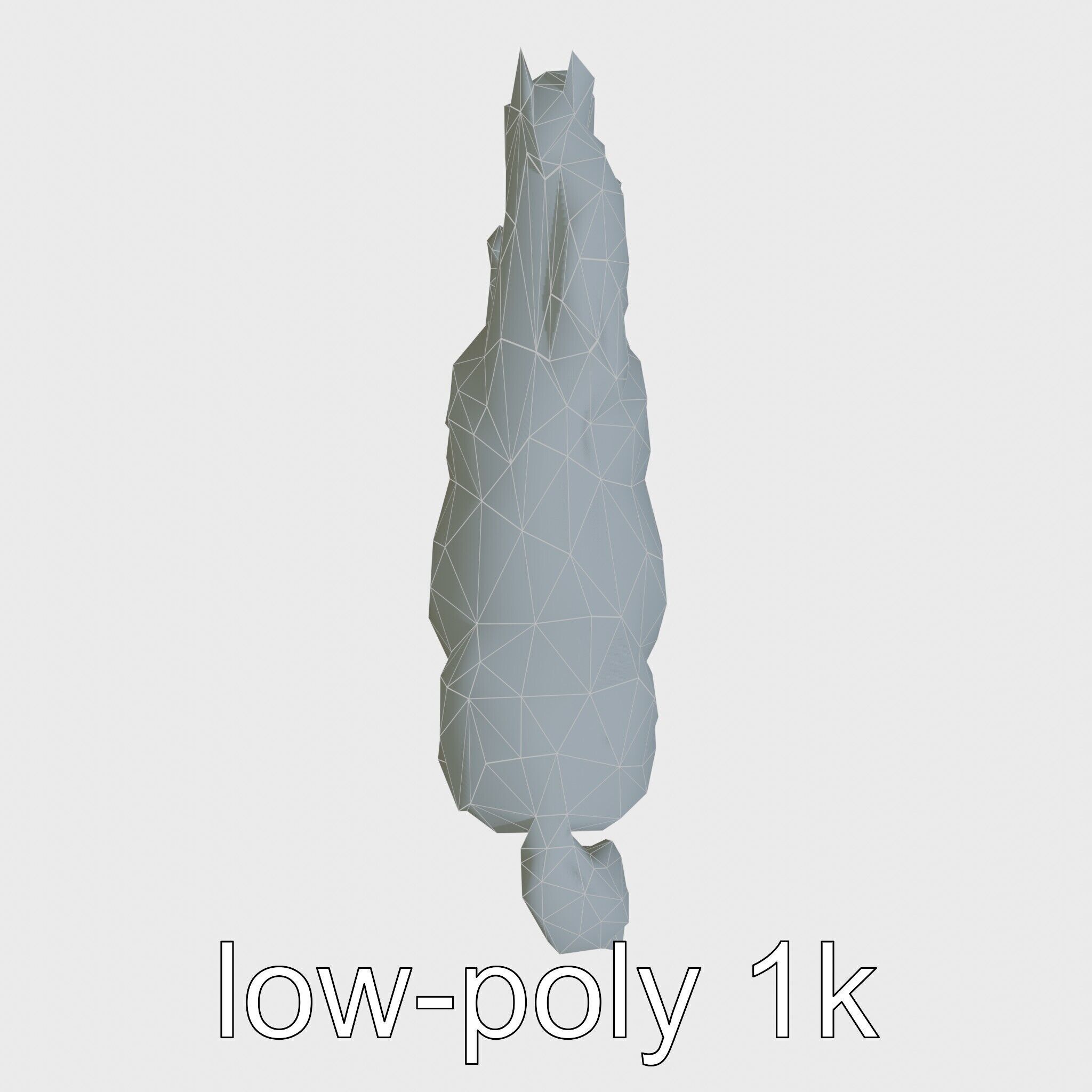 Majestic Black Friesian Horse in Motion Low-poly 3D model_20