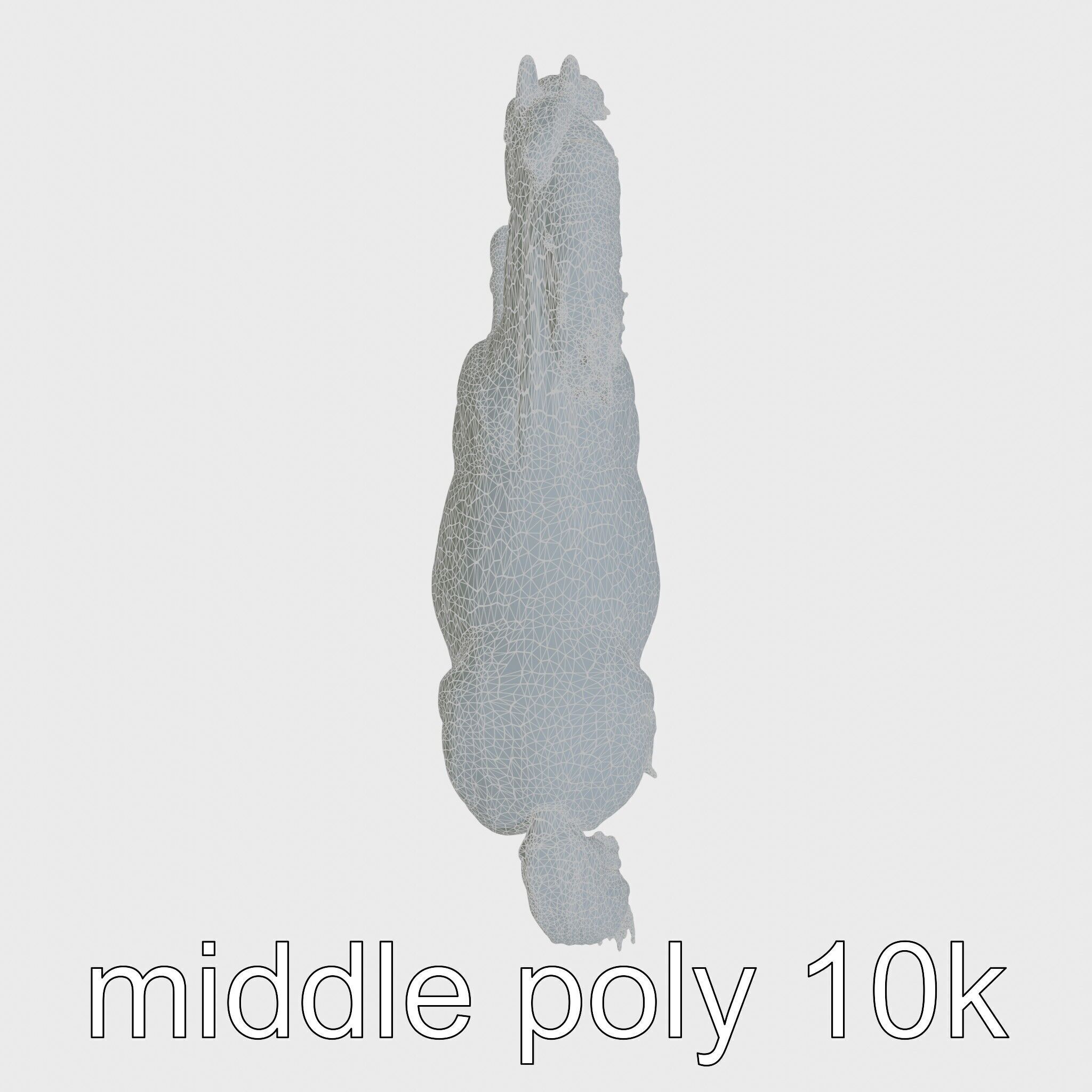 Majestic Black Friesian Horse in Motion Low-poly 3D model_11