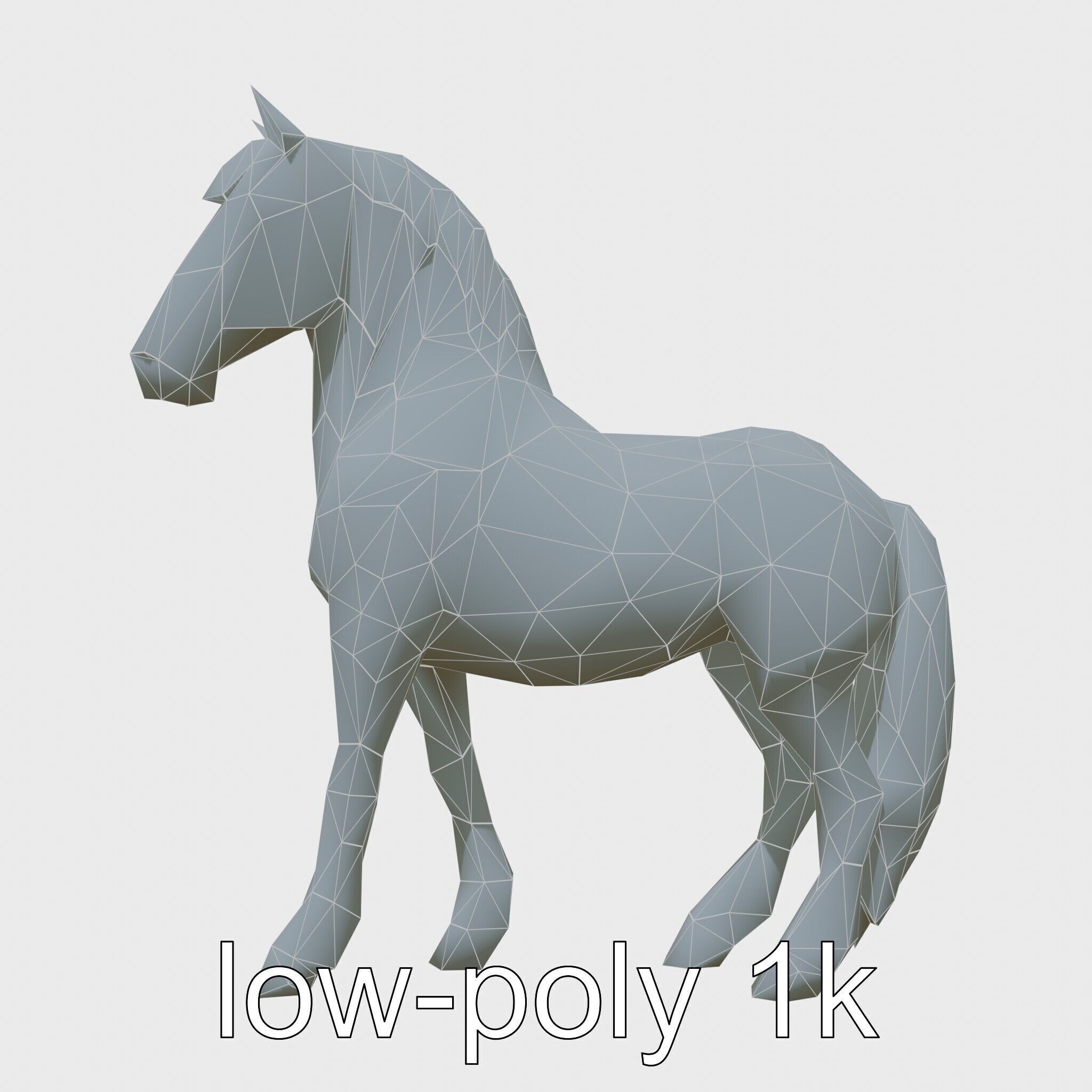 Black Percheron Horse 3D Model with Impressive Stature and St... Low-poly 3D model_15