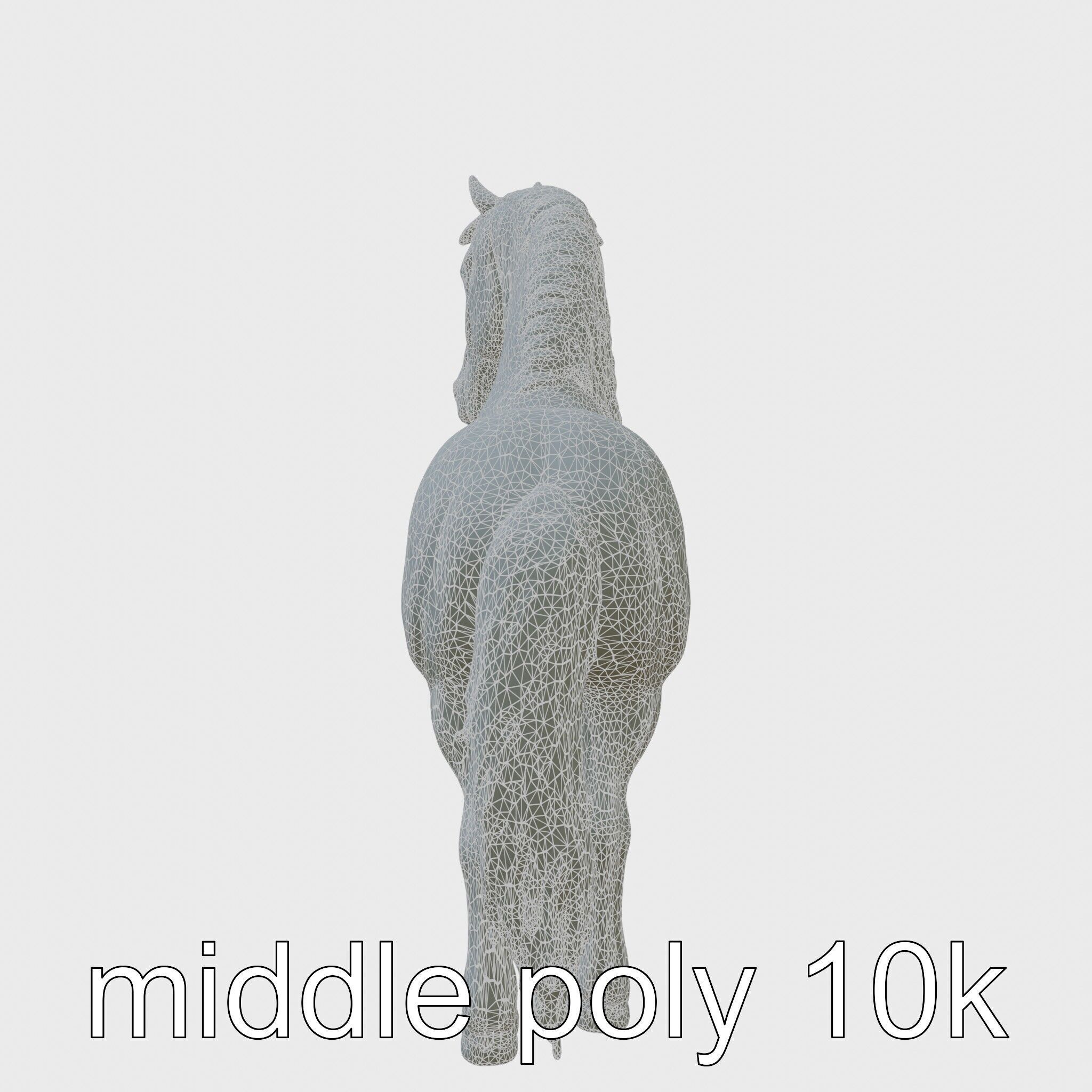 Black Percheron Horse 3D Model with Impressive Stature and St... Low-poly 3D model_5