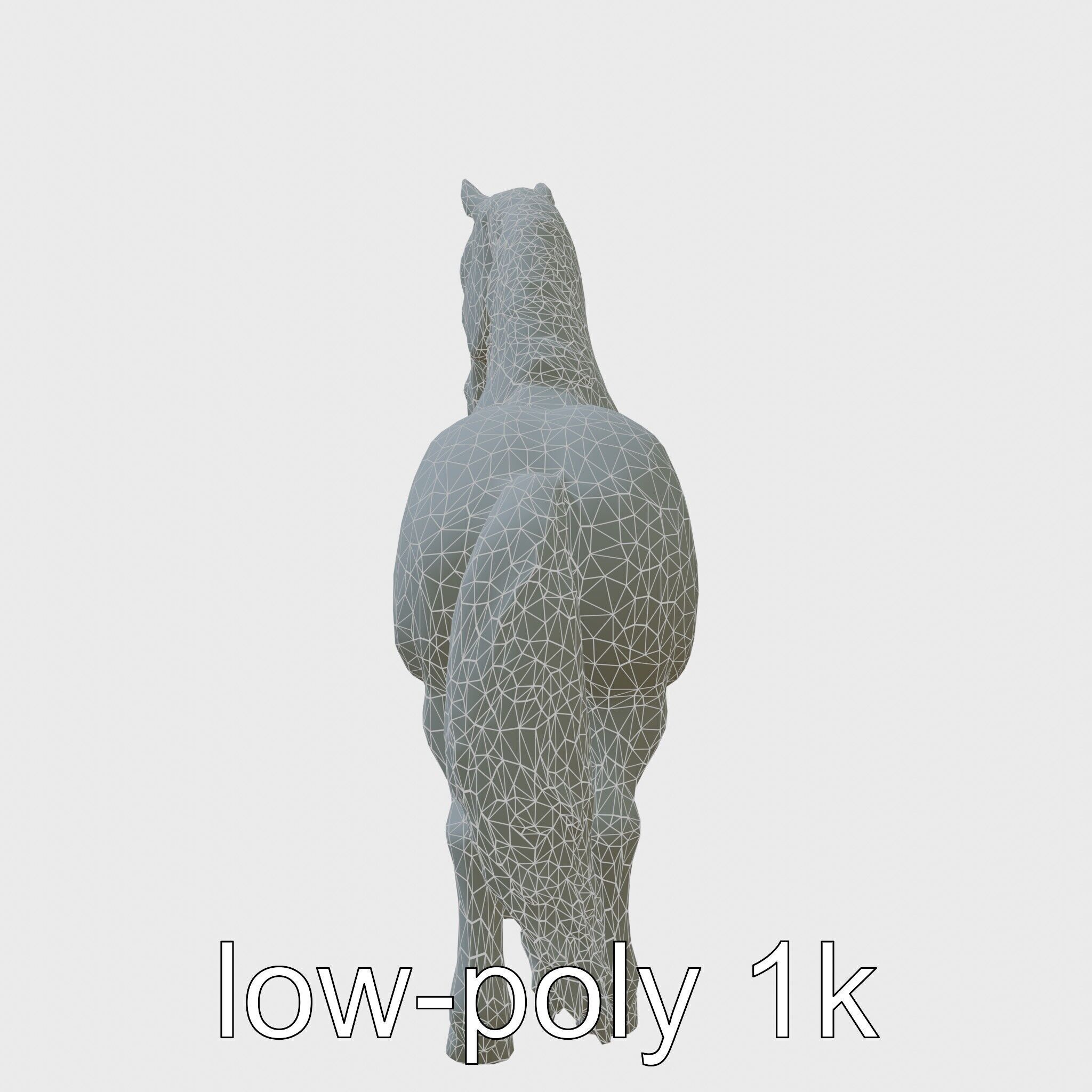 Black Percheron Horse 3D Model with Impressive Stature and St... Low-poly 3D model_6