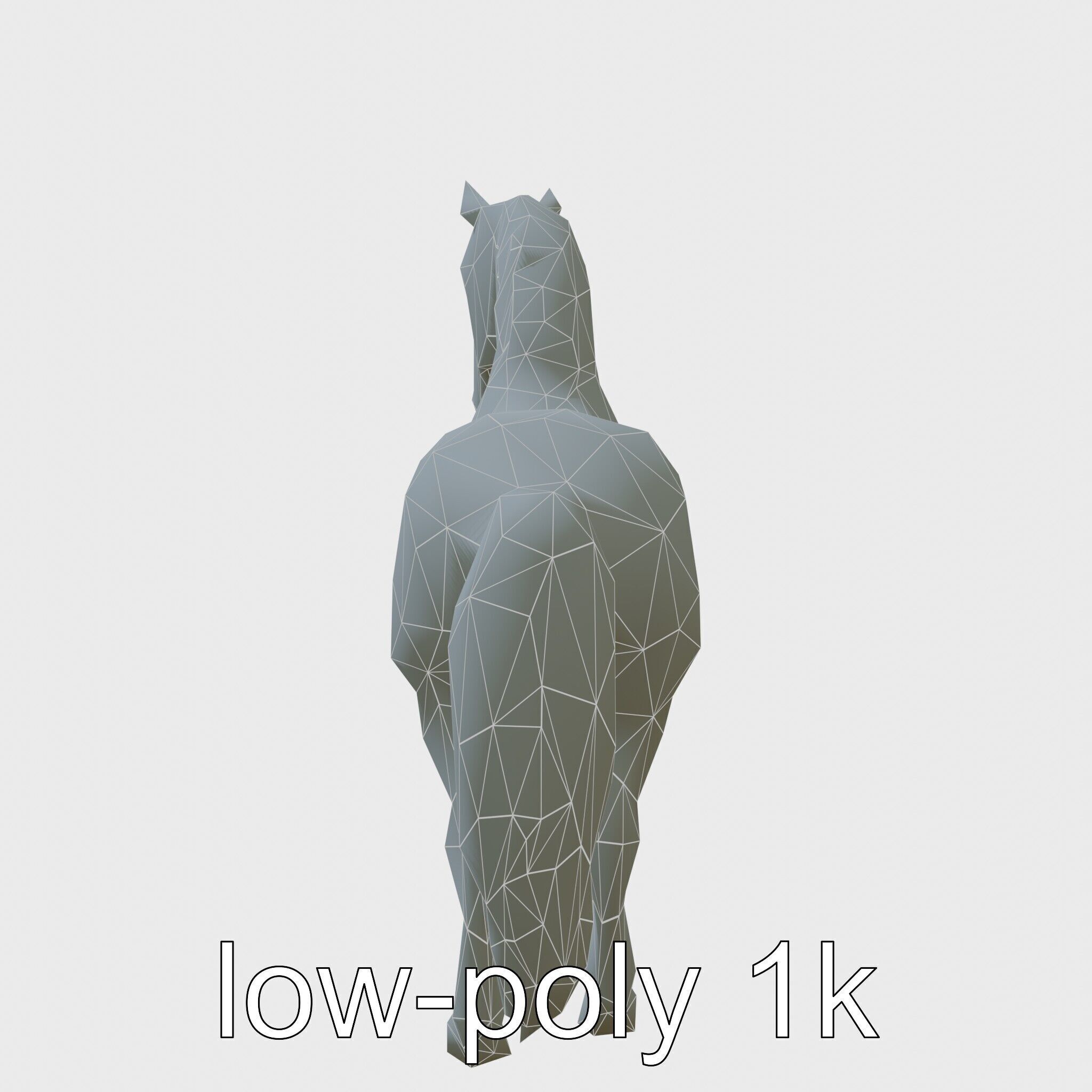 Black Percheron Horse 3D Model with Impressive Stature and St... Low-poly 3D model_7