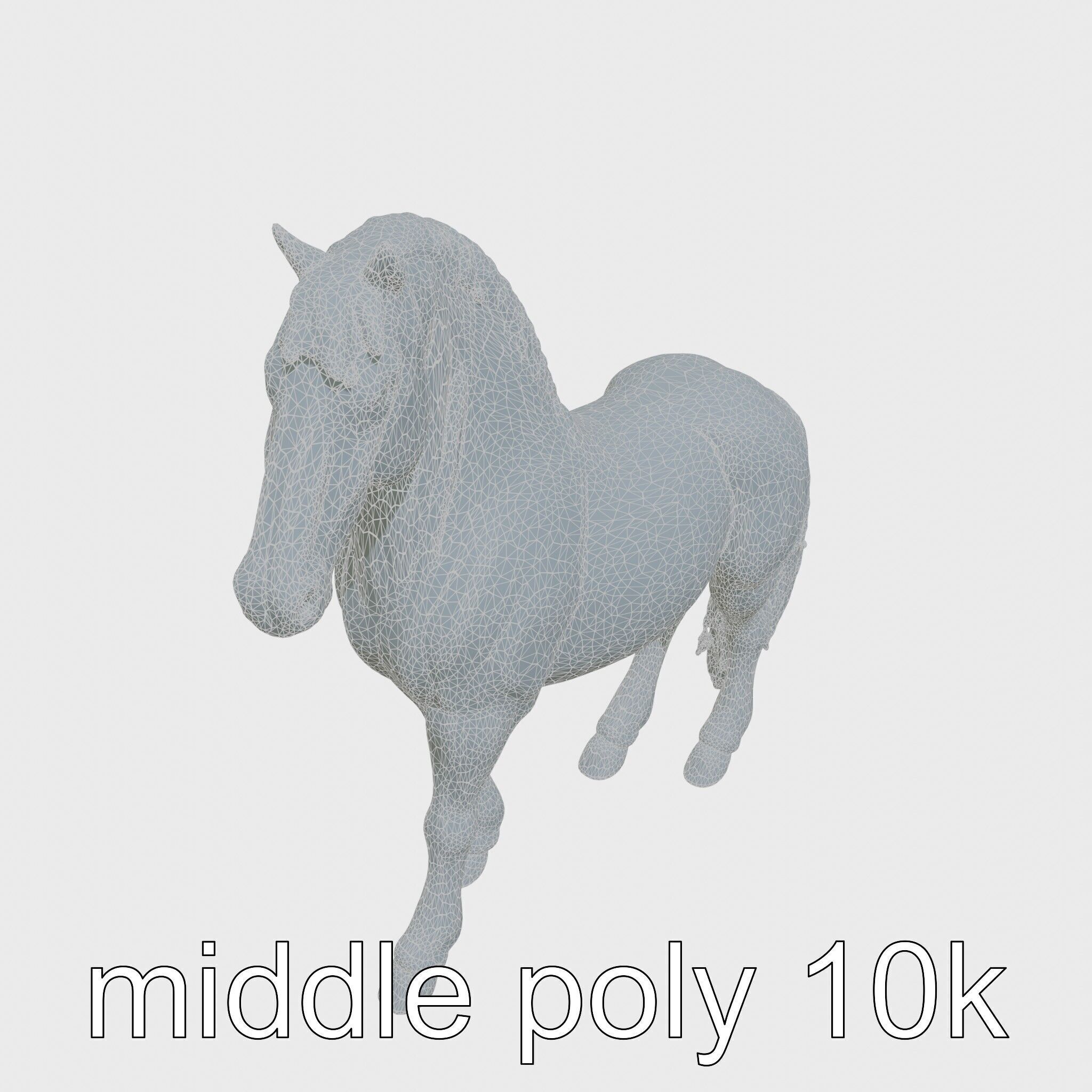 Black Percheron Horse 3D Model with Impressive Stature and St... Low-poly 3D model_24