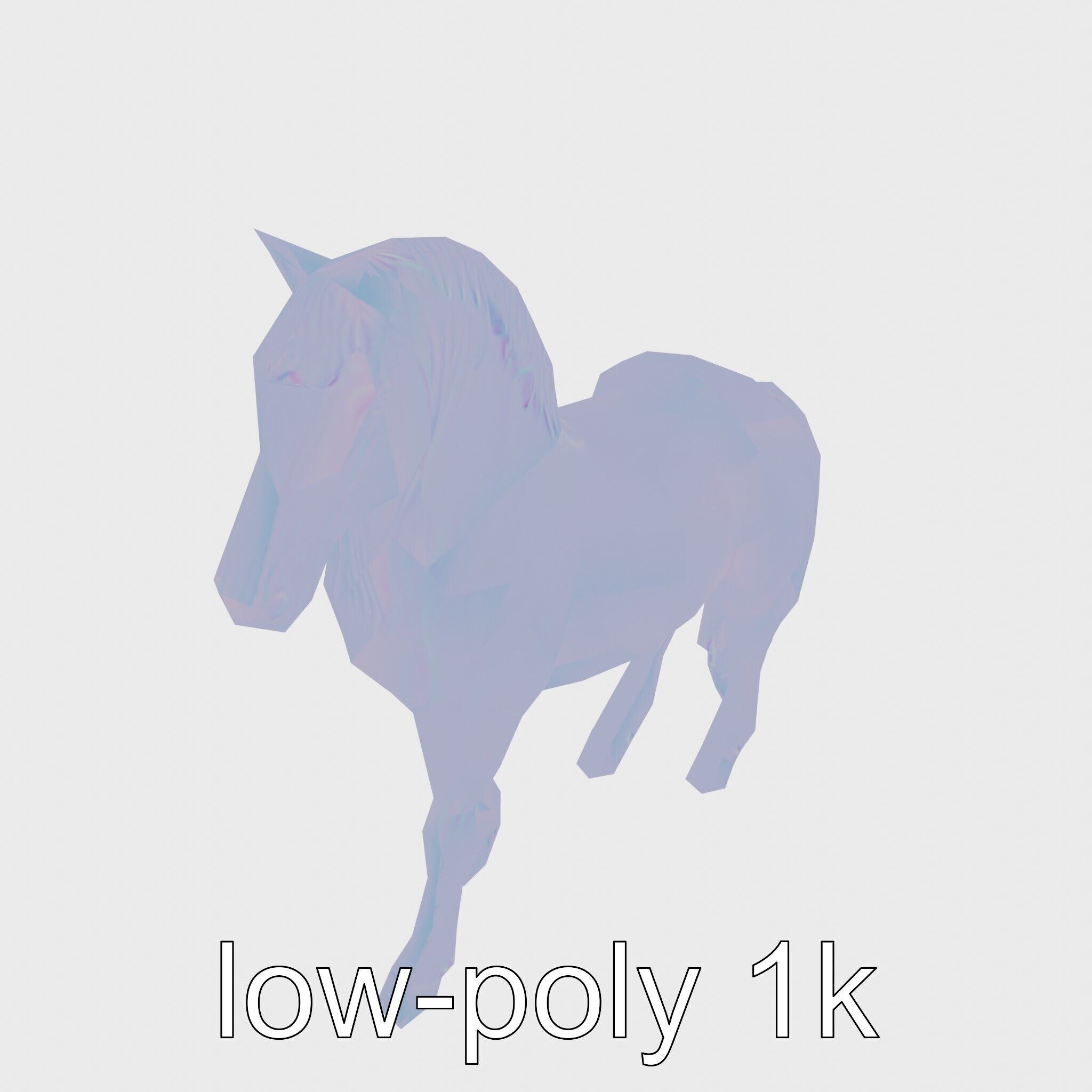 Black Percheron Horse 3D Model with Impressive Stature and St... Low-poly 3D model_14