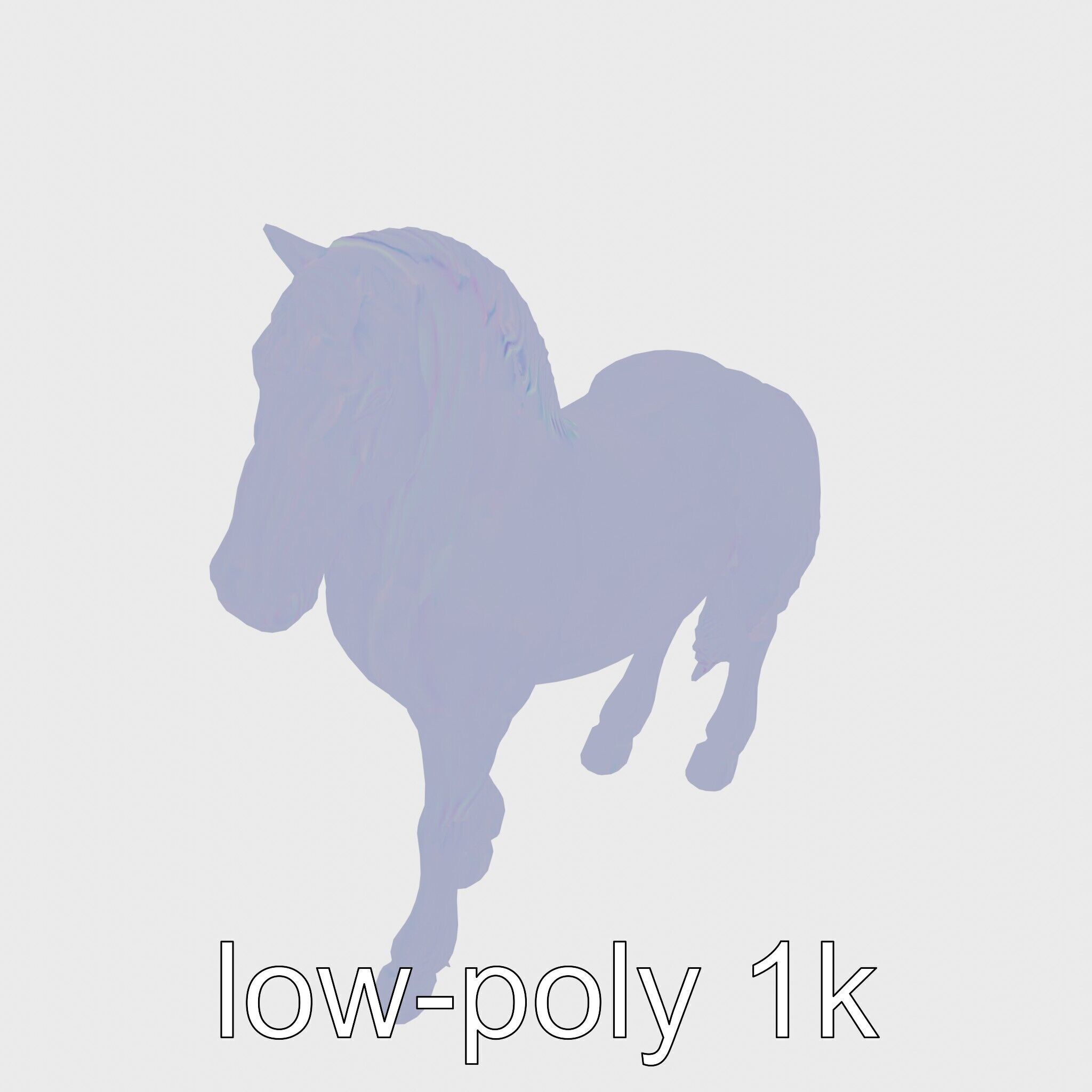Black Percheron Horse 3D Model with Impressive Stature and St... Low-poly 3D model_13