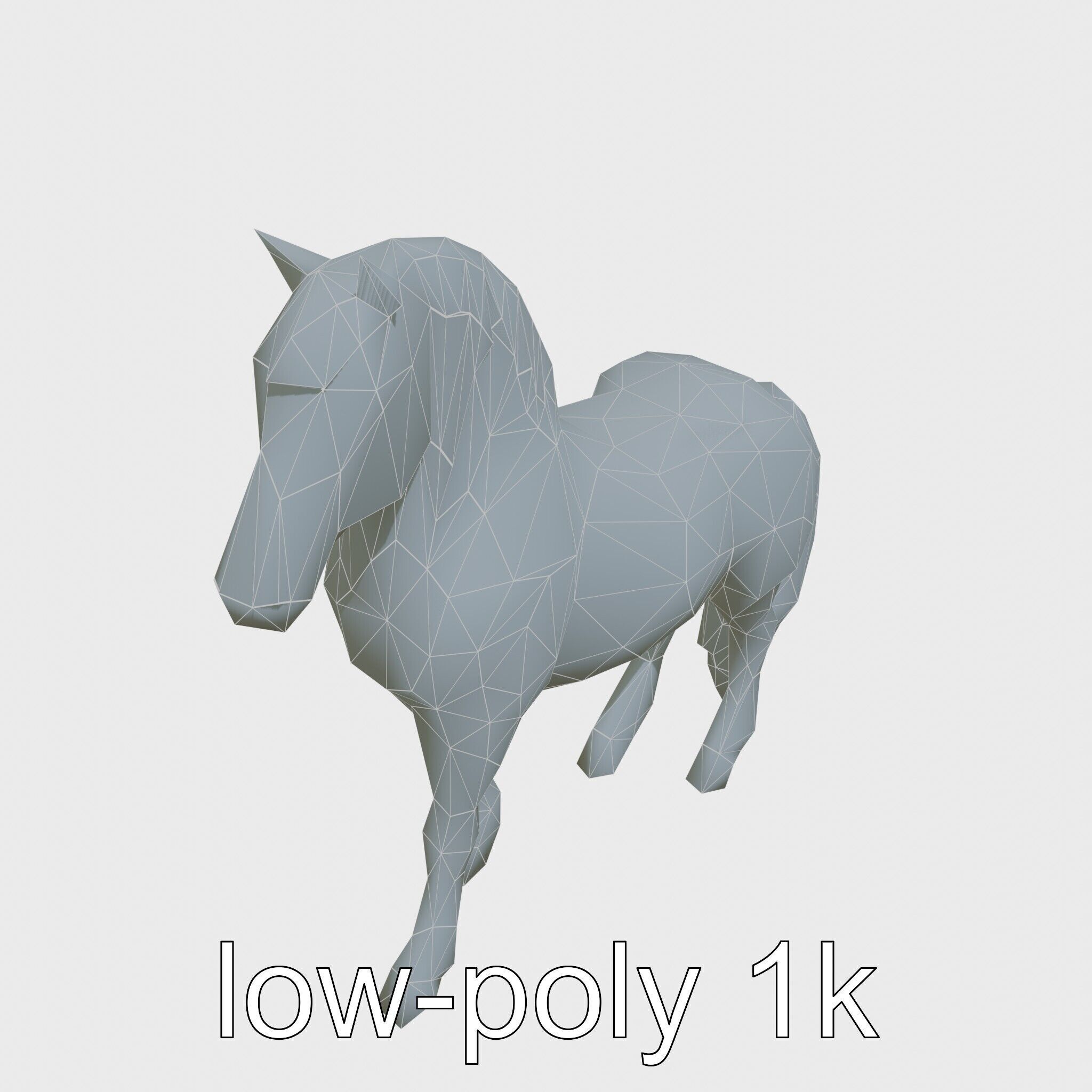 Black Percheron Horse 3D Model with Impressive Stature and St... Low-poly 3D model_16