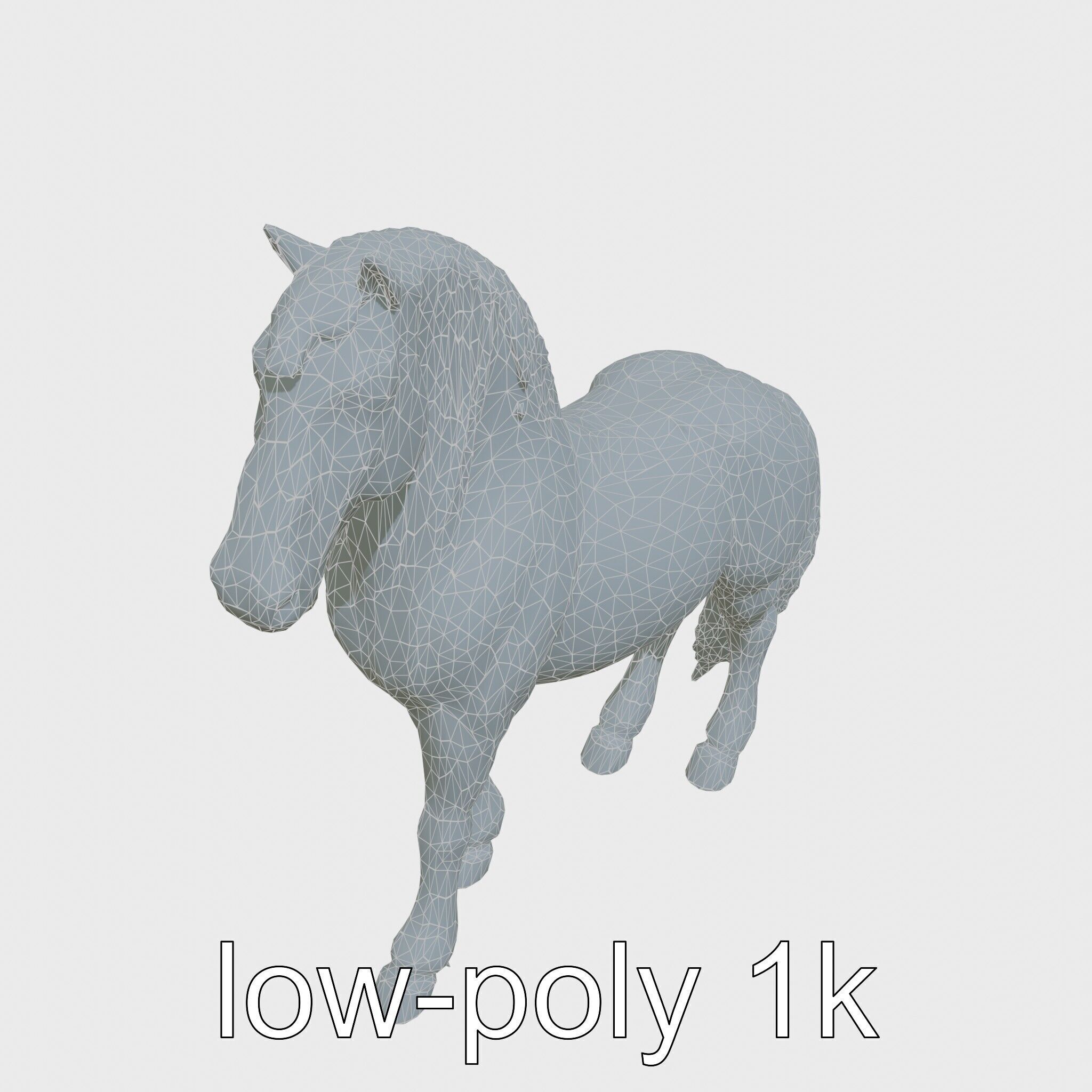 Black Percheron Horse 3D Model with Impressive Stature and St... Low-poly 3D model_26