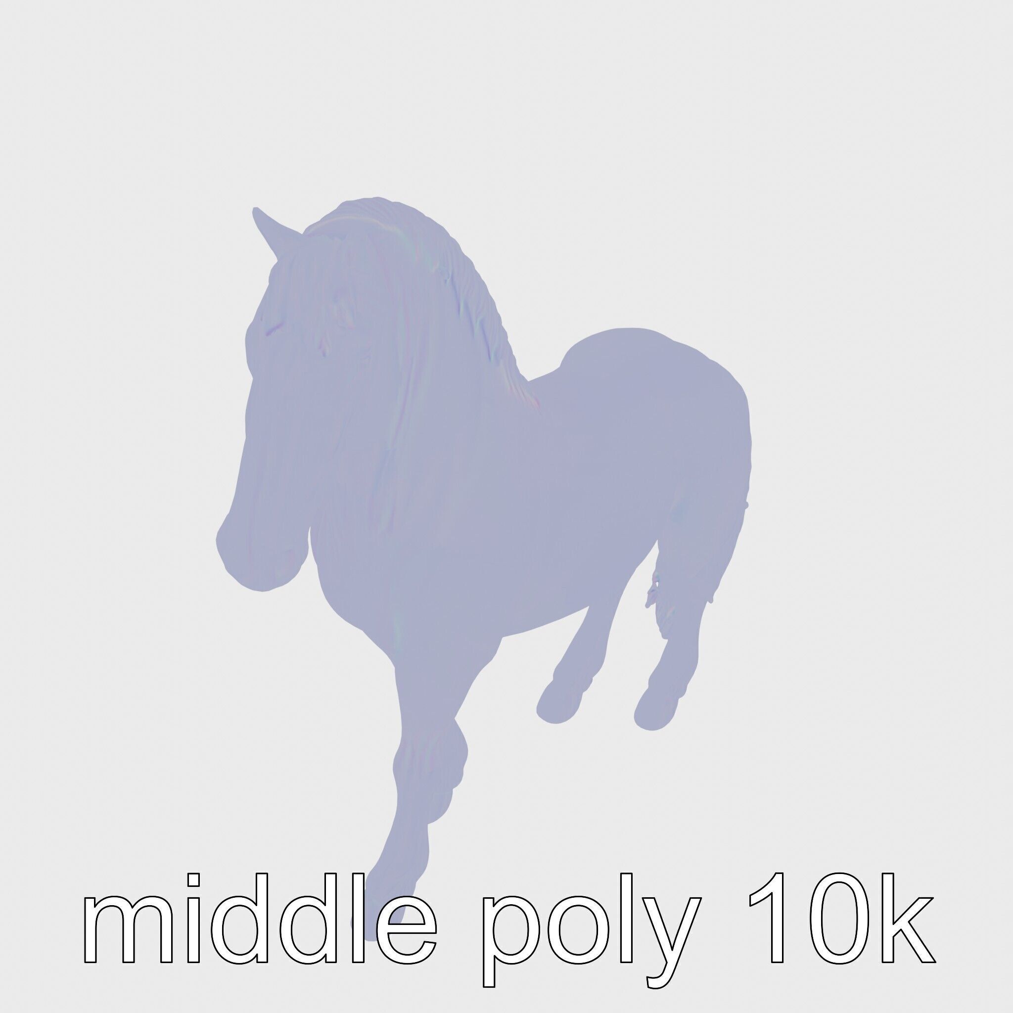 Black Percheron Horse 3D Model with Impressive Stature and St... Low-poly 3D model_11