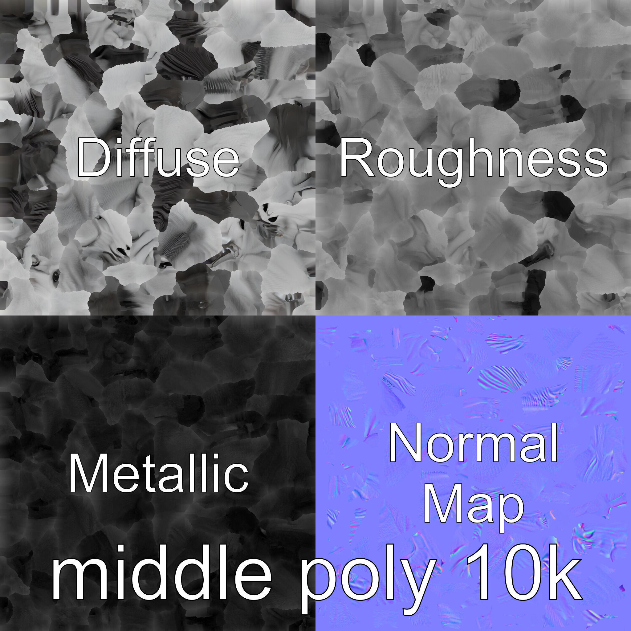 Regal Gray Percheron Horse 3D Model Low-poly 3D model_28