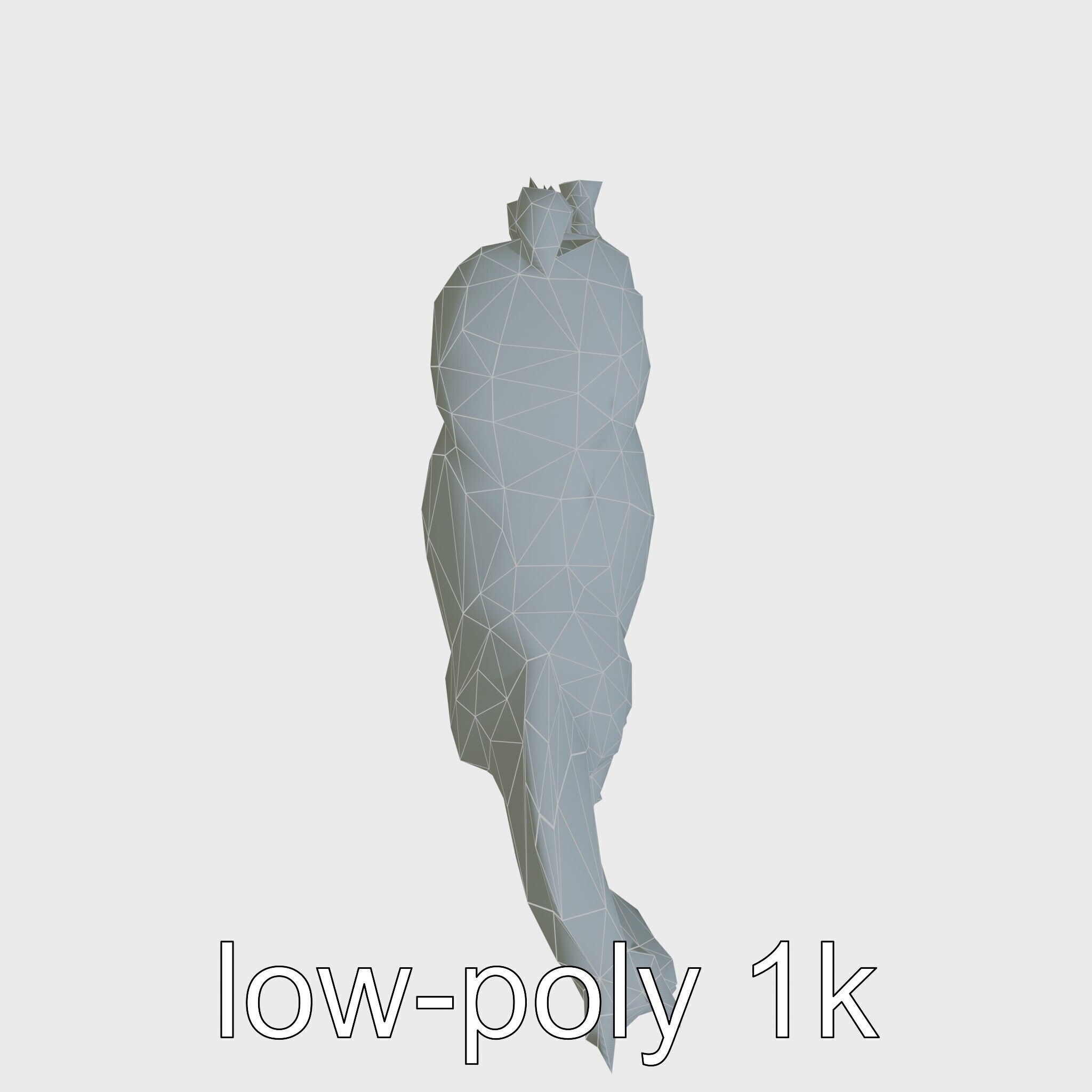 Regal Gray Percheron Horse 3D Model Low-poly 3D model_20