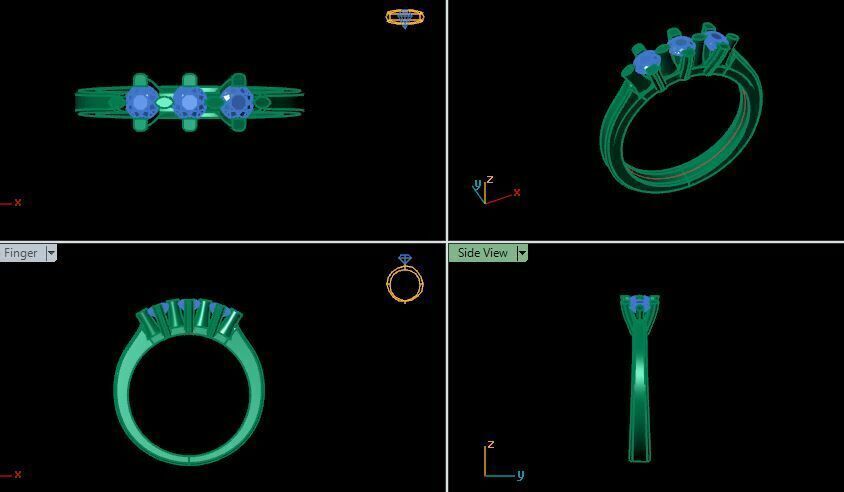 new wedding ring for daimonds 3D print model_16