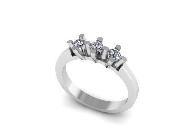 new wedding ring for daimonds 3D print model_1