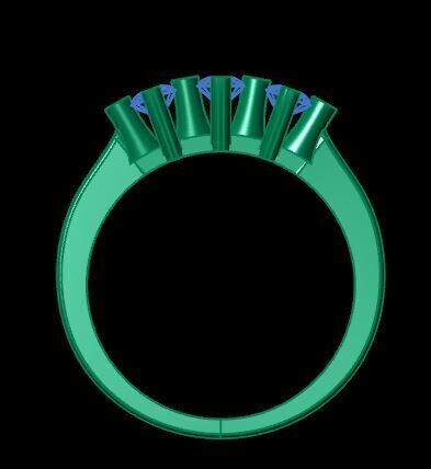 new wedding ring for daimonds 3D print model_14