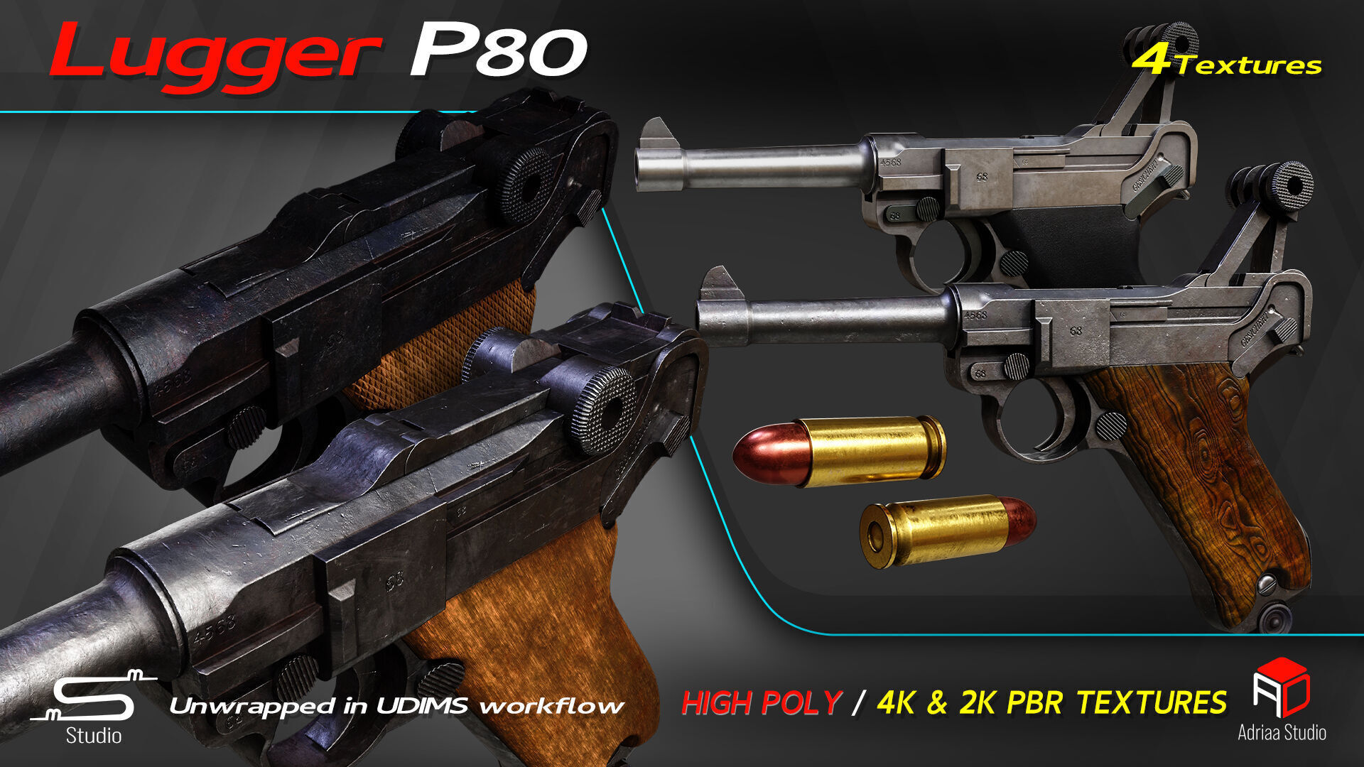 LuggerP80 3D model_2