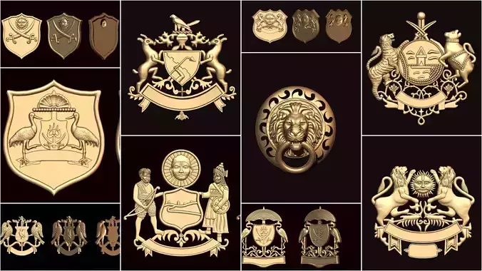 RAJPUT BATCH  LOGO COLLECTION 3D print model