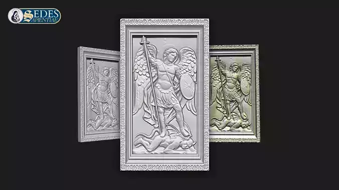Saint Michael Archangel  Bas Relief 3D Model