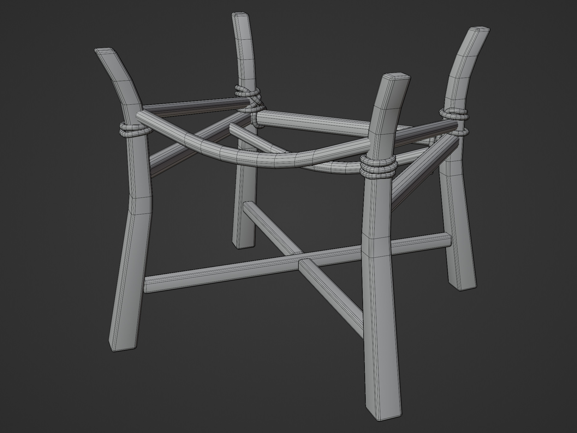 War Drum Low-poly 3D model_13