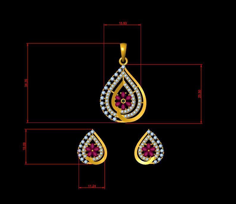 Pendant Necklace 3D print model_6