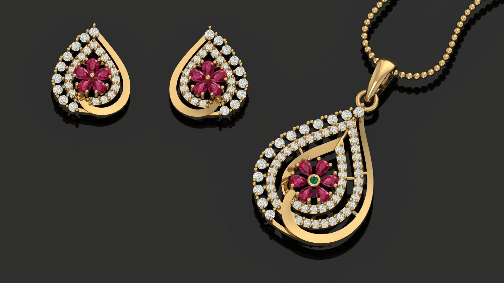 Pendant Necklace 3D print model_11