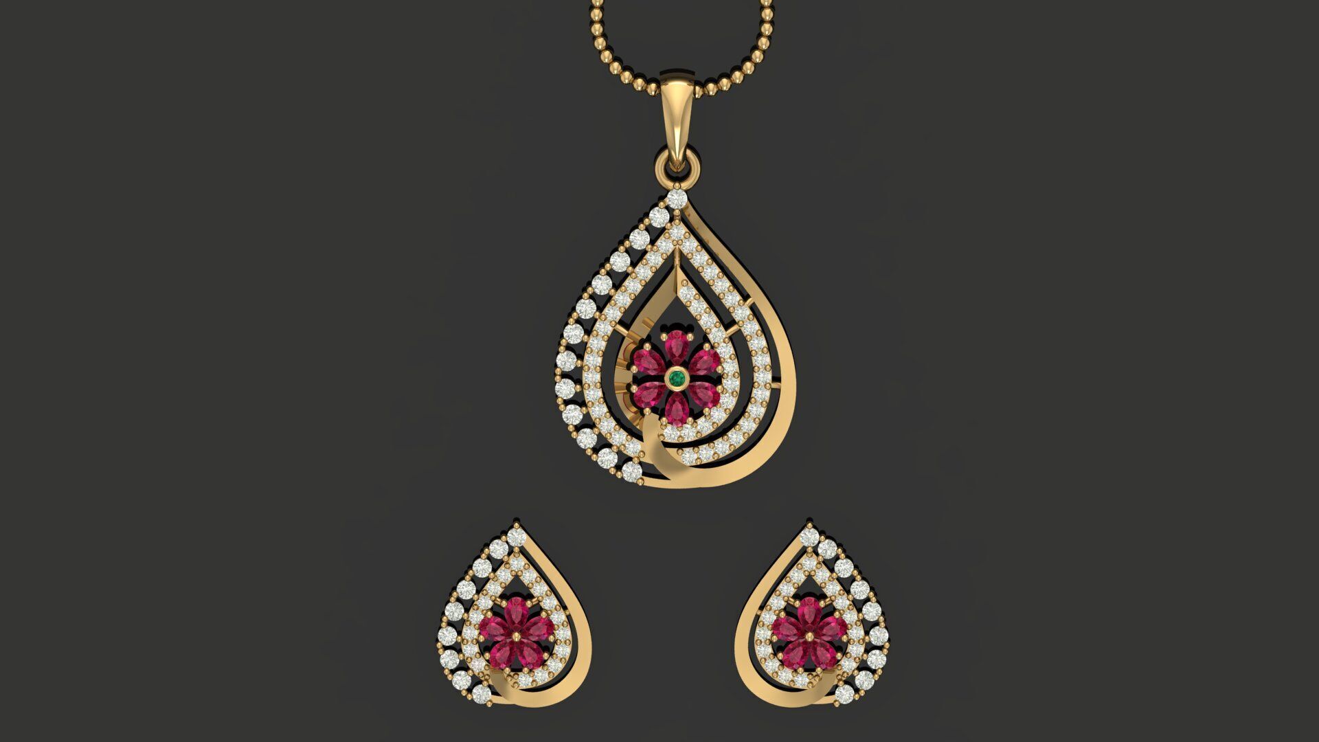 Pendant Necklace 3D print model_21