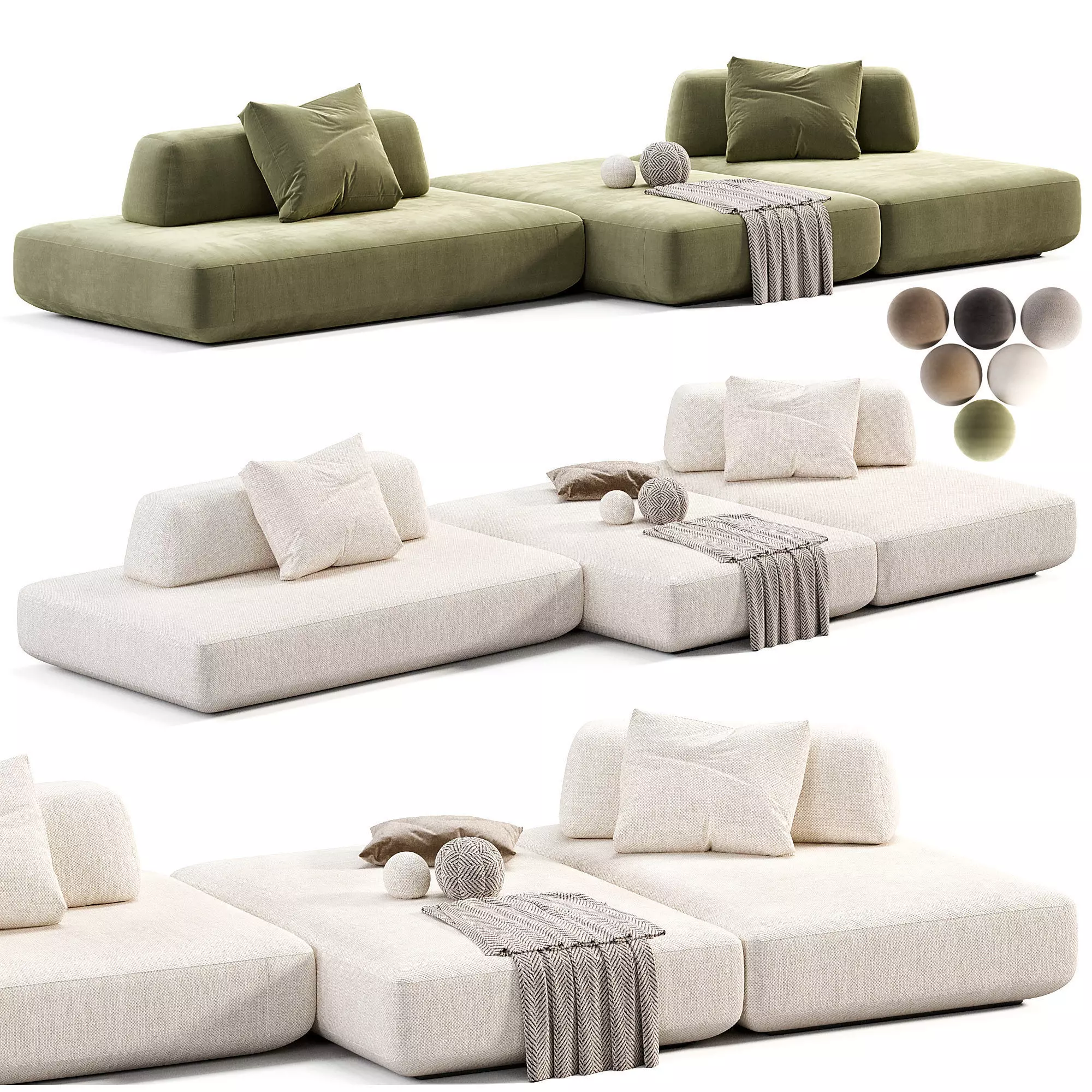 Boca Tommy Sofa Free low-poly 3D model