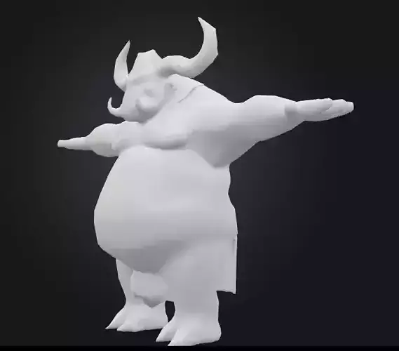 humanoid beast 1 Low-poly 3D model