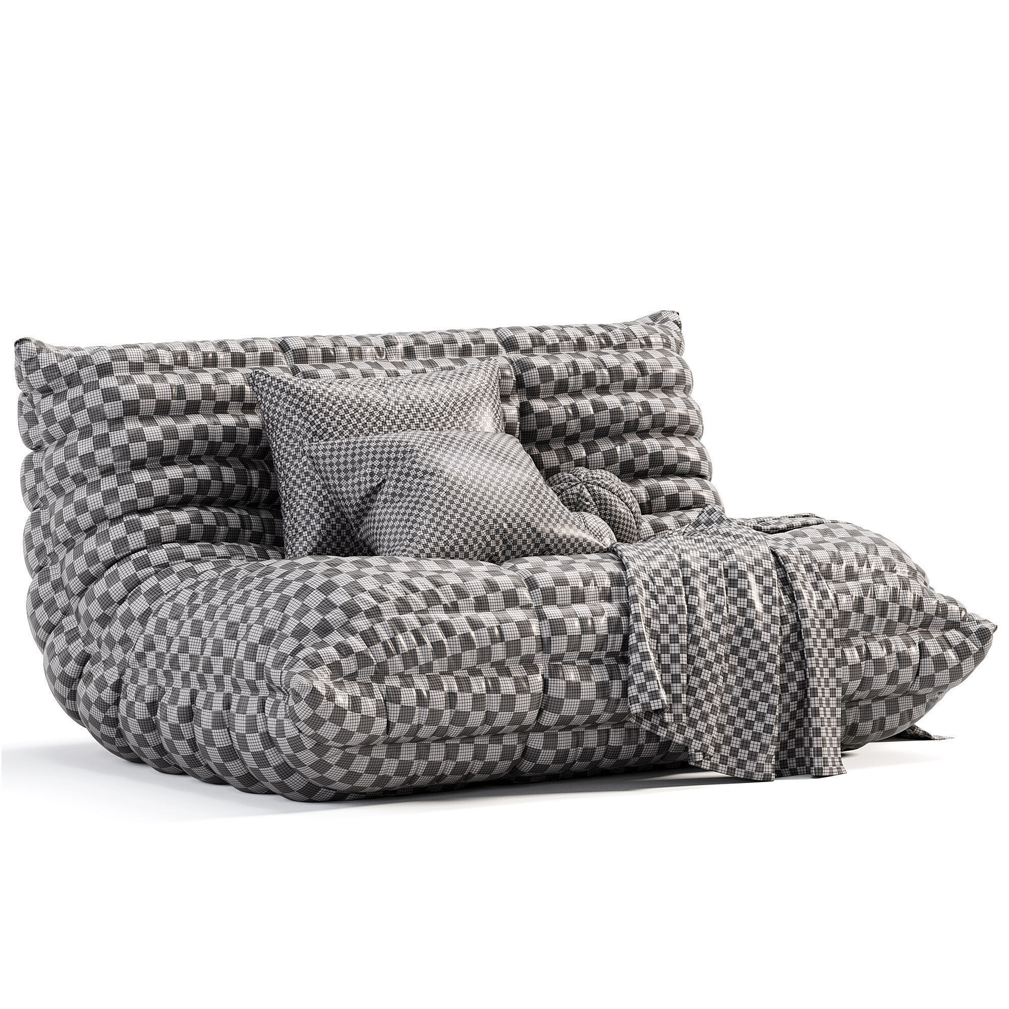 Togo Loveseat By Ligne Roset Low-poly 3D model_10