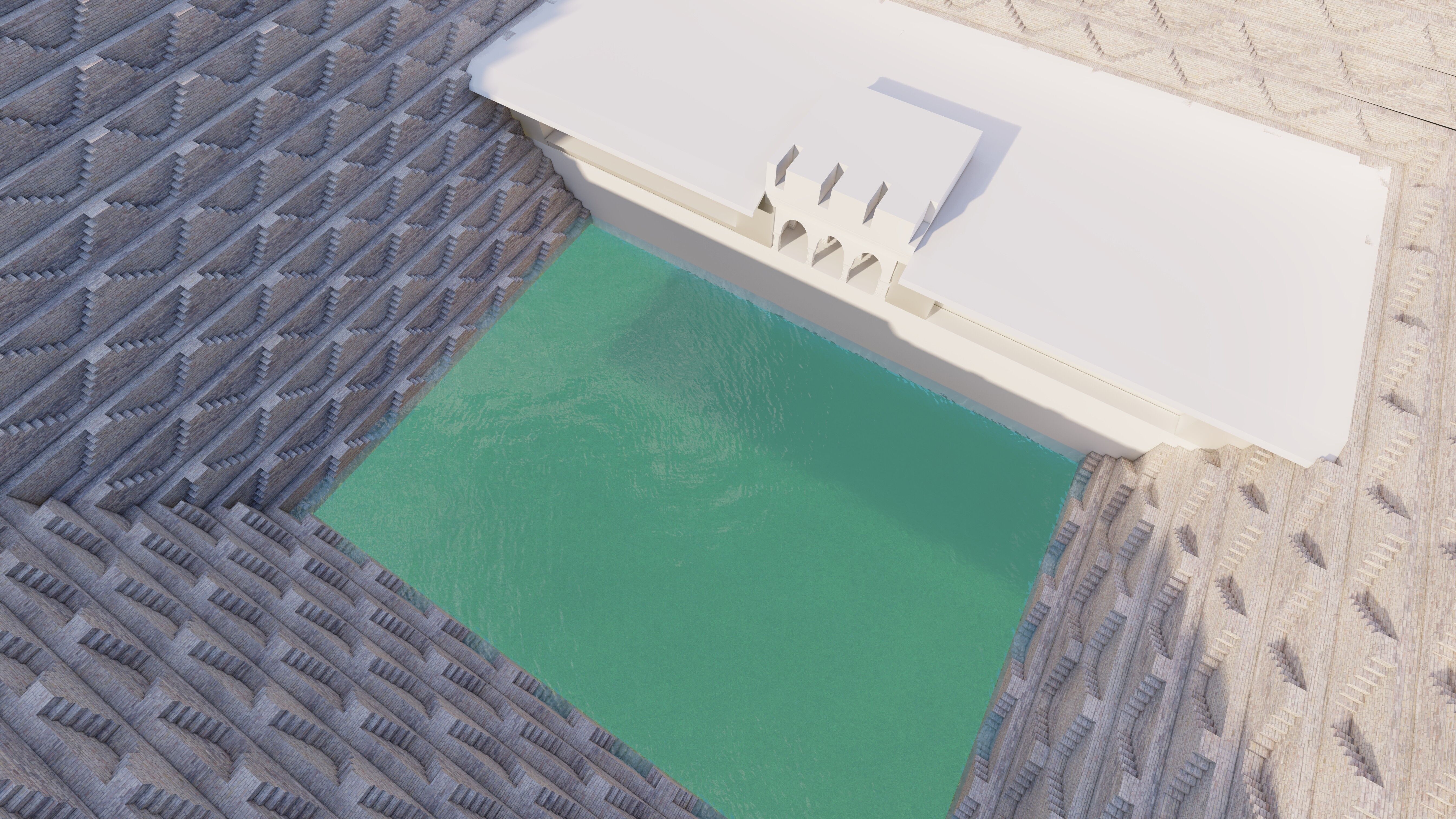 Chaand Baori Low-poly 3D model_3