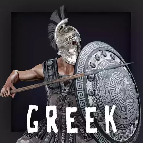 GreeK HoplitE D Low-poly 3D model
