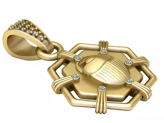 BEETLE DESIGN PENDANT 3D PRINTABLE MODEL 