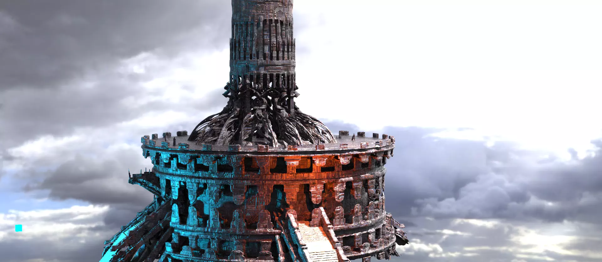 Medieval Dark Ages Monolith Dark Walls 2 3D model