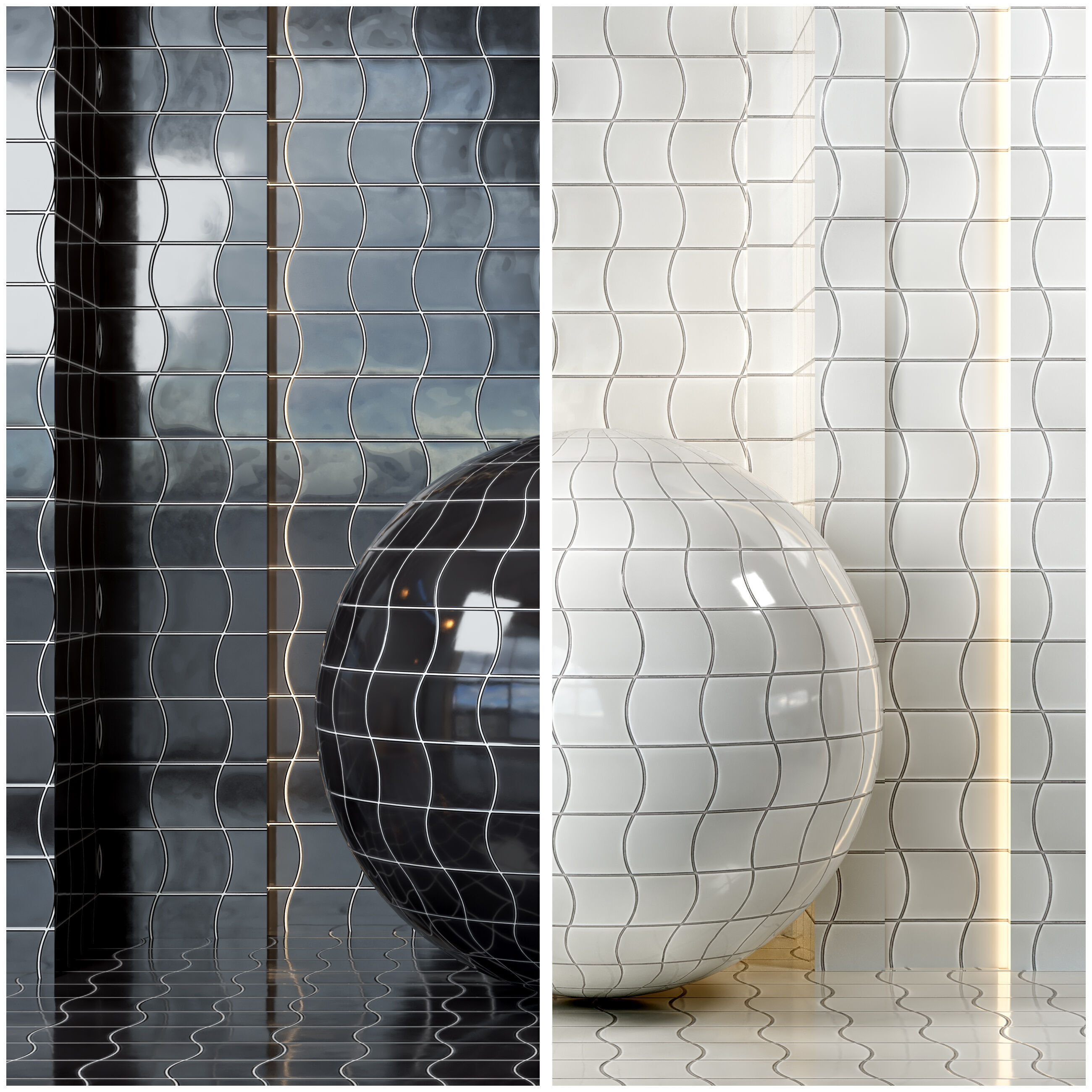 4K Equipe Wave Ceramics Textures - Premium - 9 Colors - Tiles Texture_6