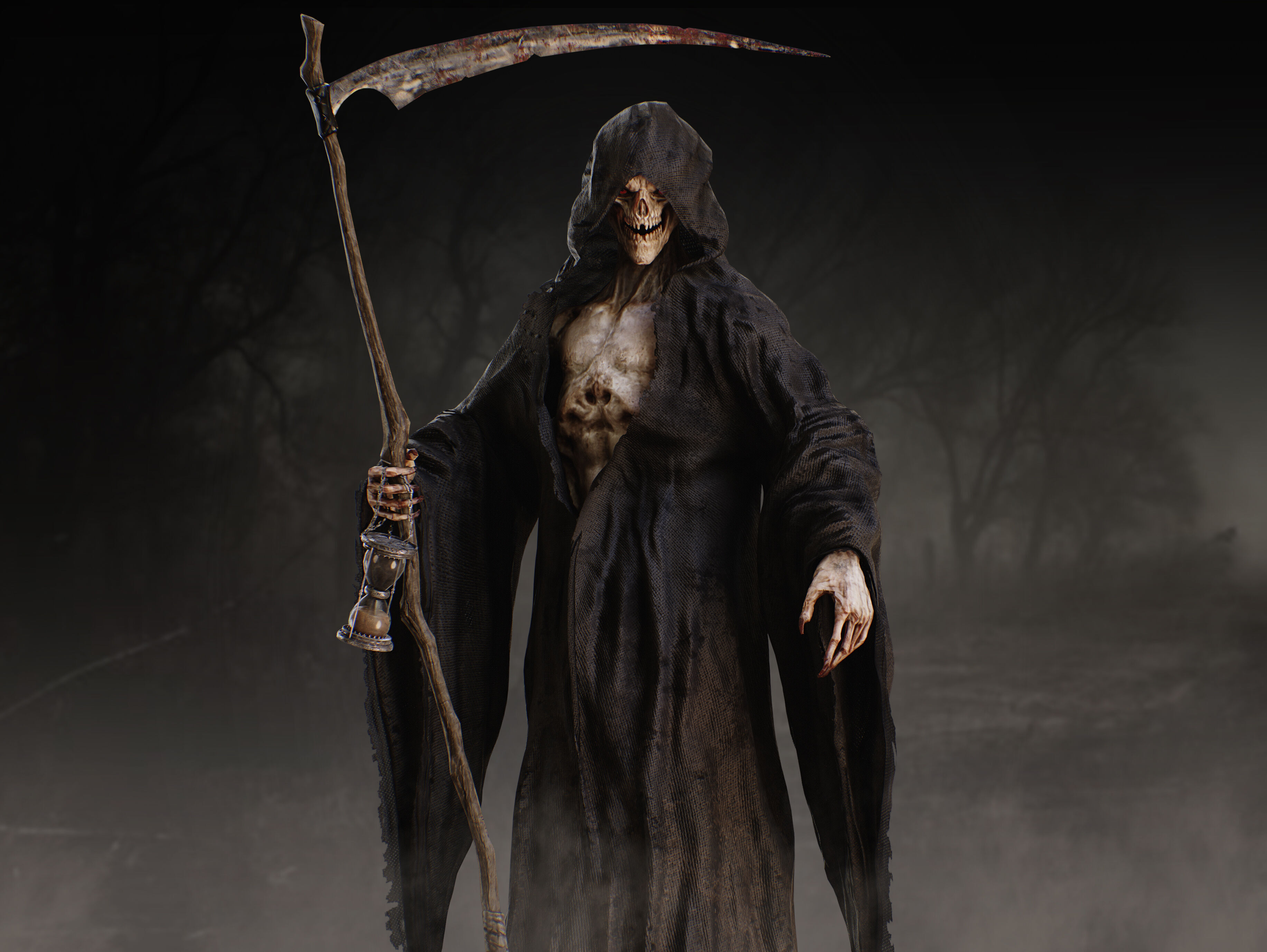 Grim Reaper Low-poly 3D model_2