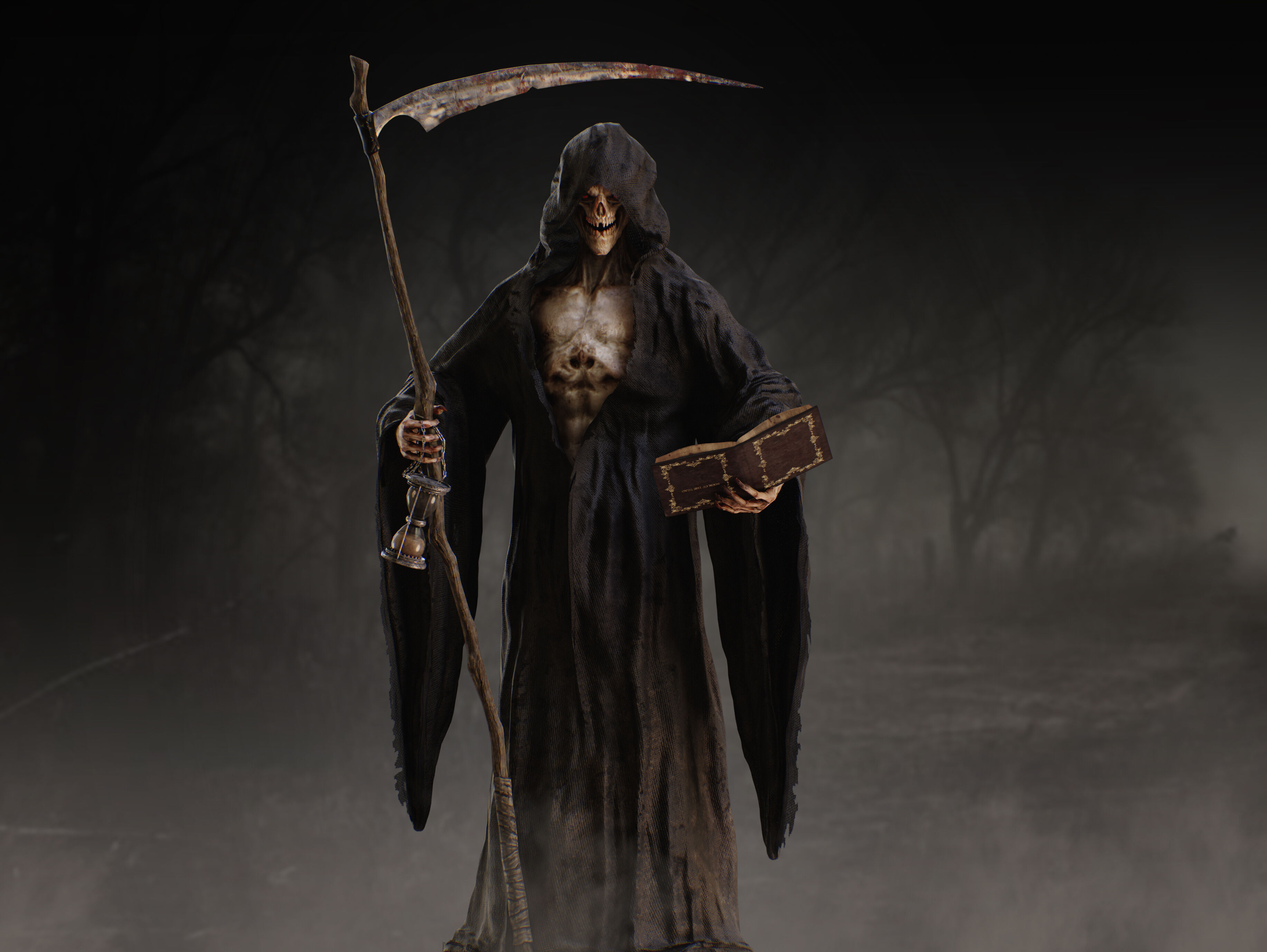 Grim Reaper Low-poly 3D model_6