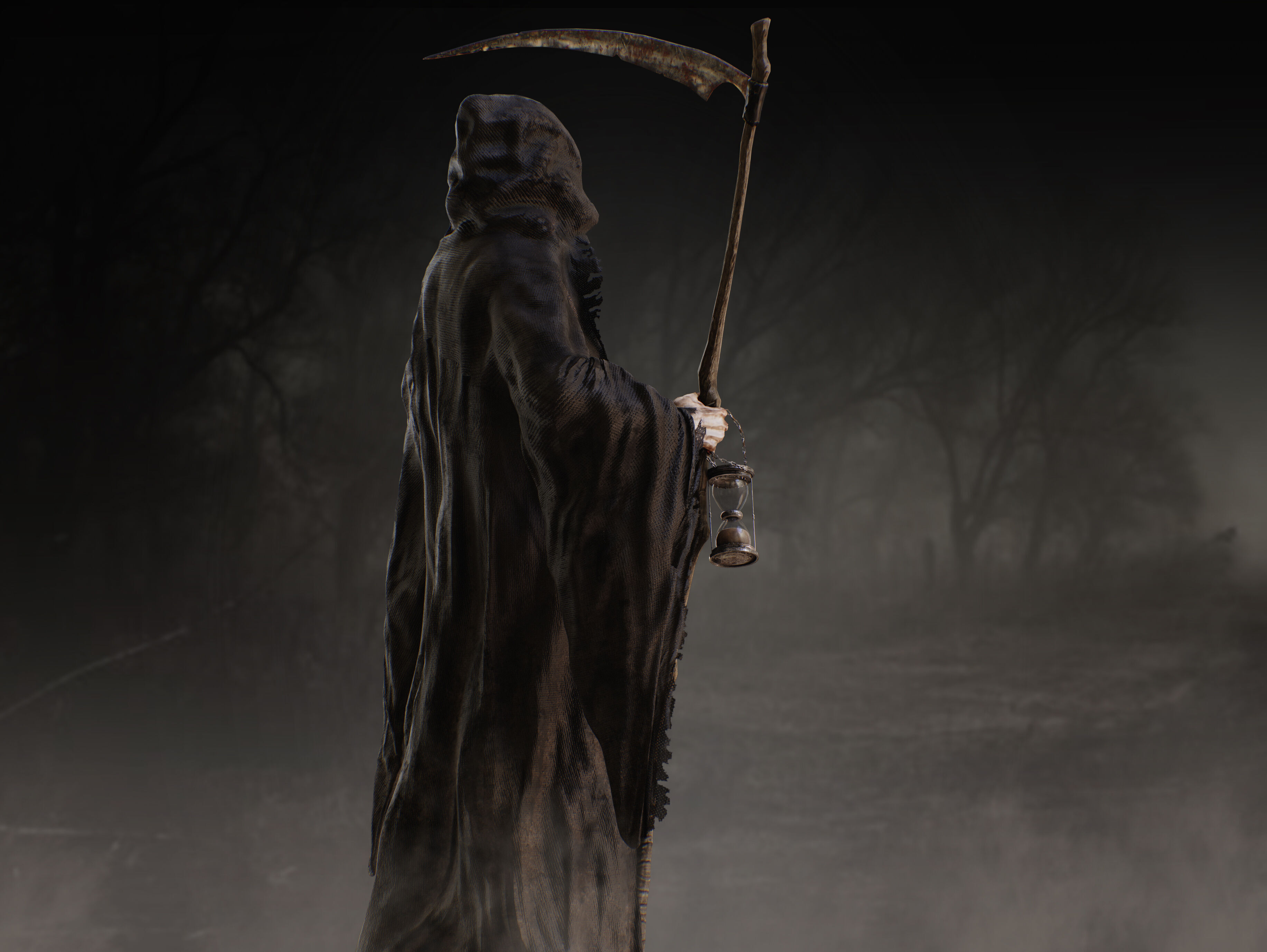 Grim Reaper Low-poly 3D model_13